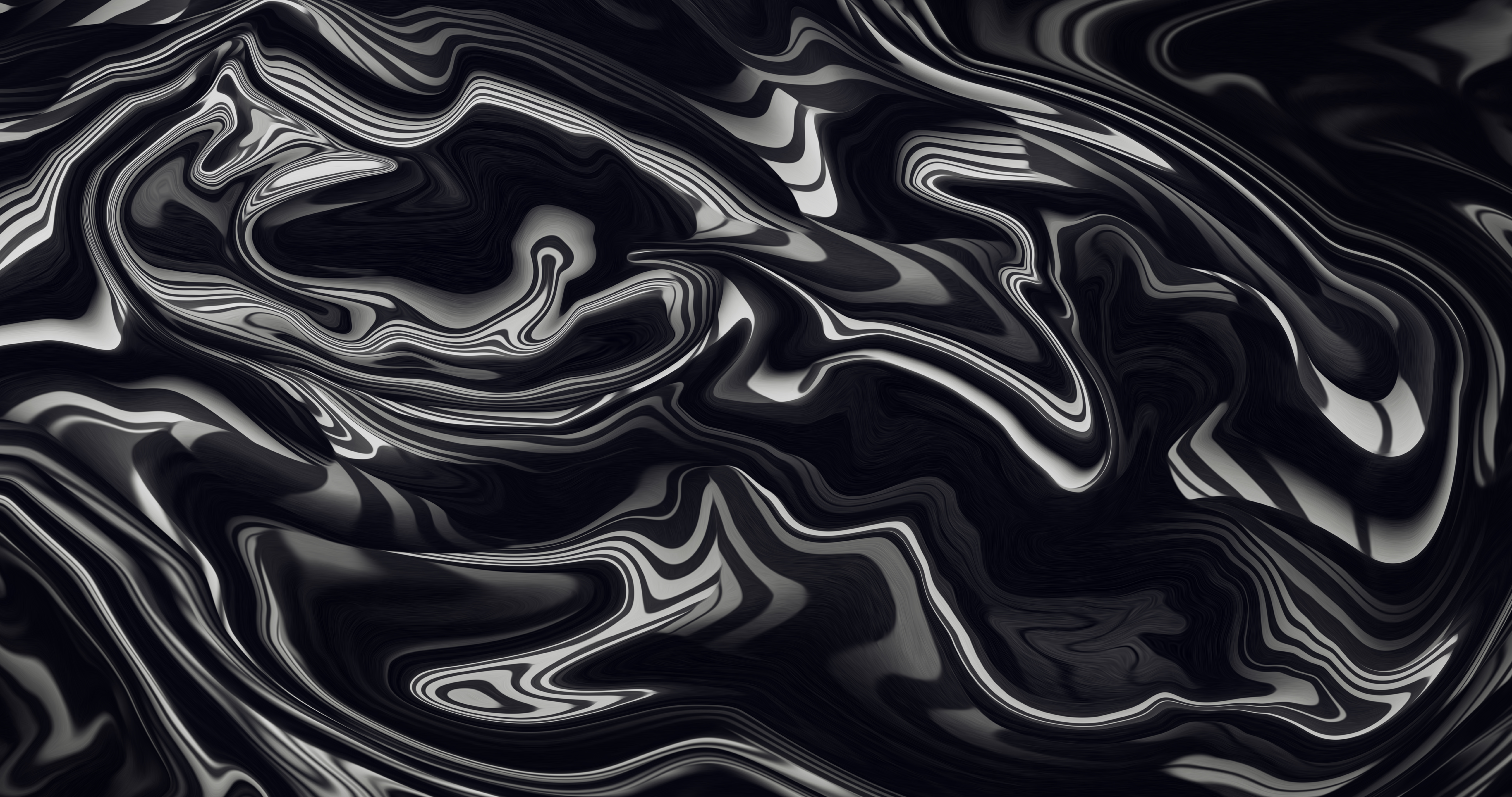 Abstract Shapes Fluid Liquid Artwork Digital Art 8 K Monochrome Illusion 8192x4320