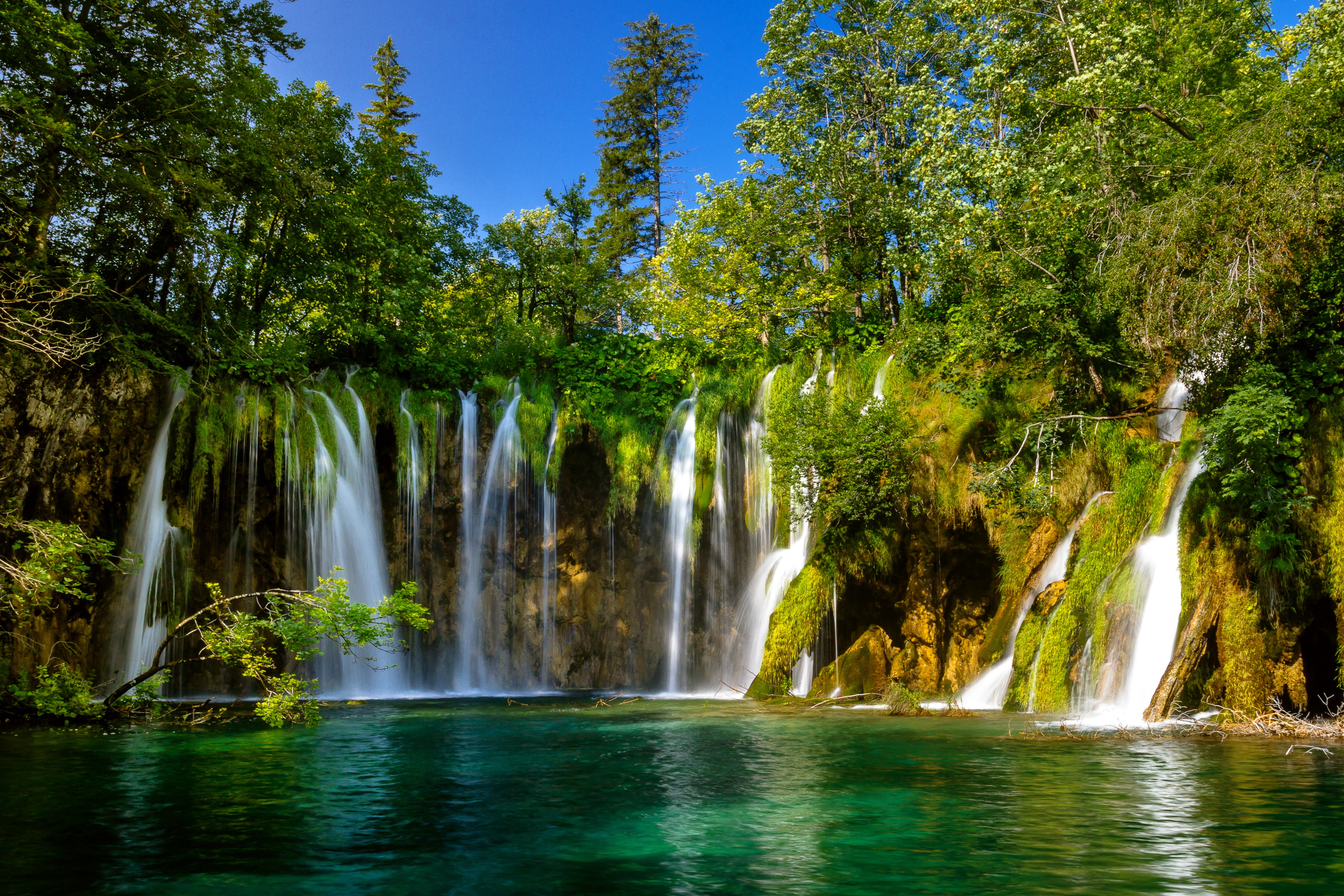 Croatia Nature Plitvice Lake Waterfall 3543x2362
