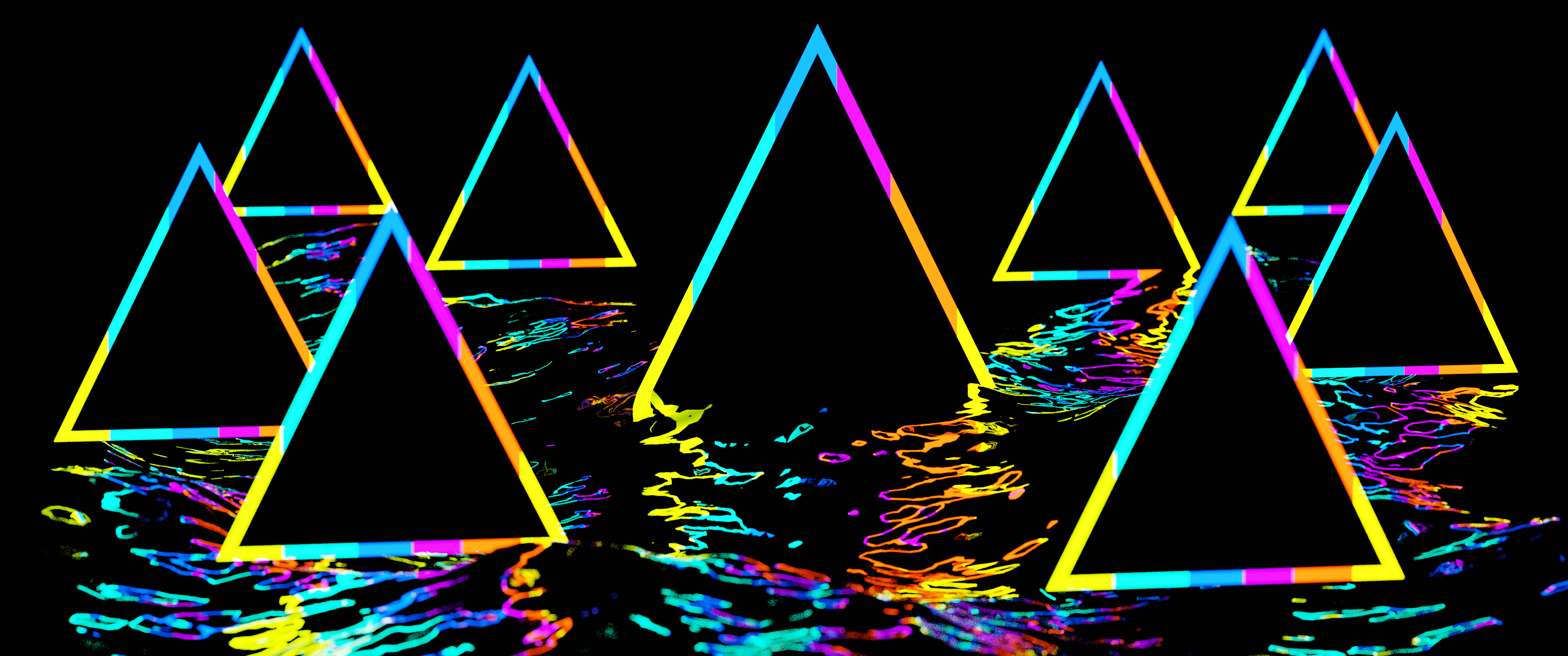 Abstract Triangle 3440x1440