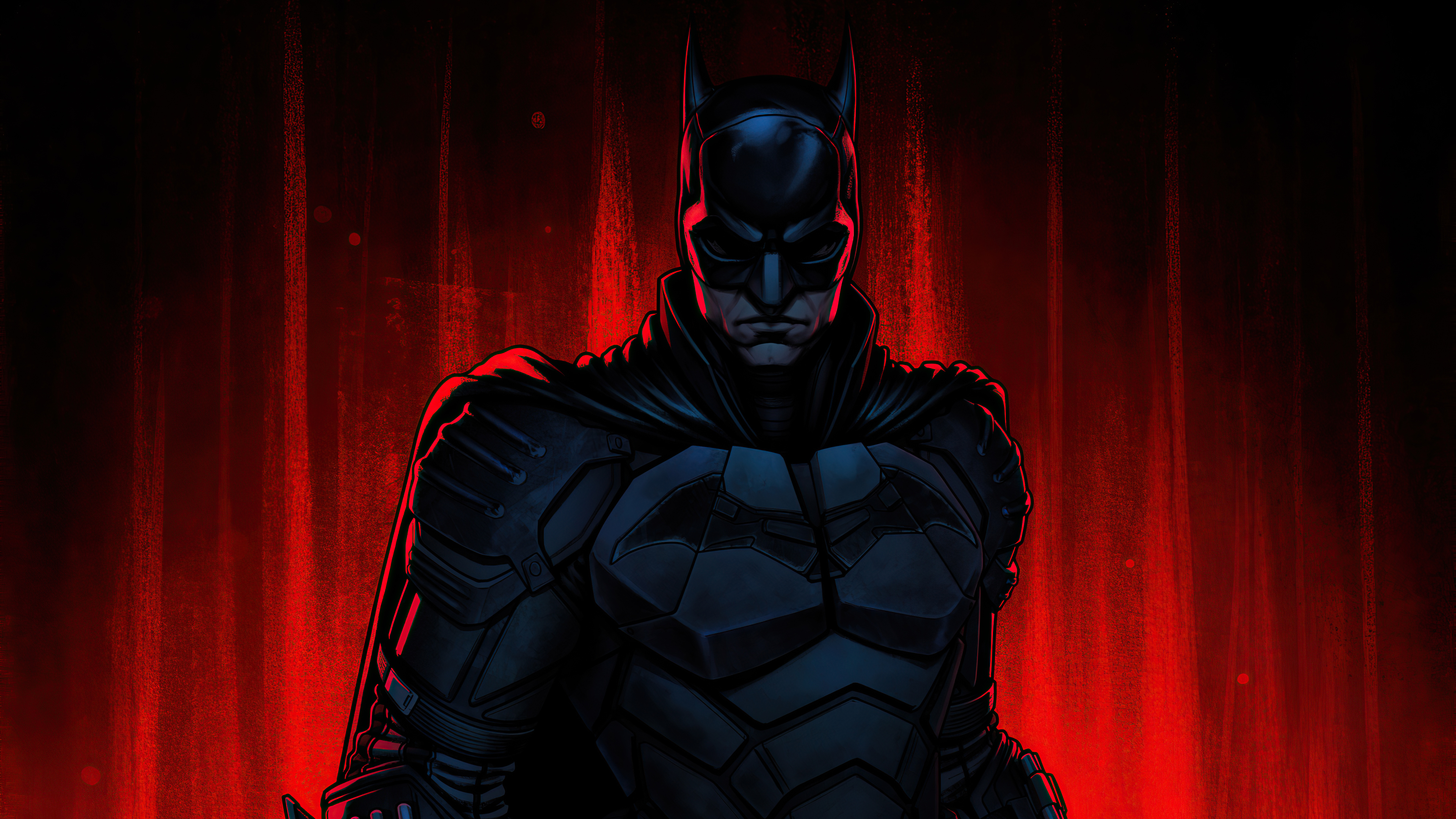The Batman 2021 Batman Red 4K Superhero Artwork ArtStation 3840x2160