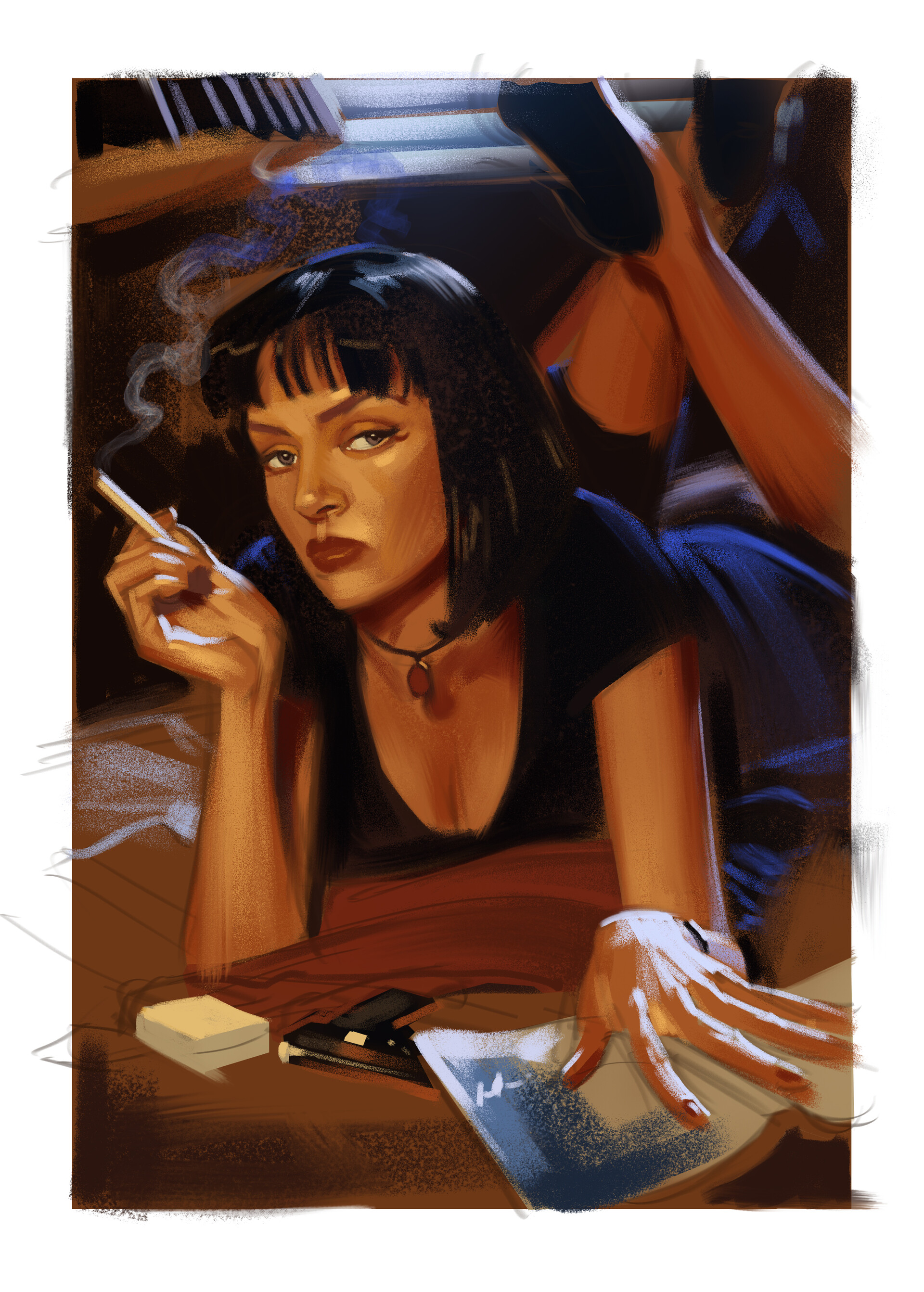 Artwork Uma Thurman Movies Pulp Fiction Women 1920x2685