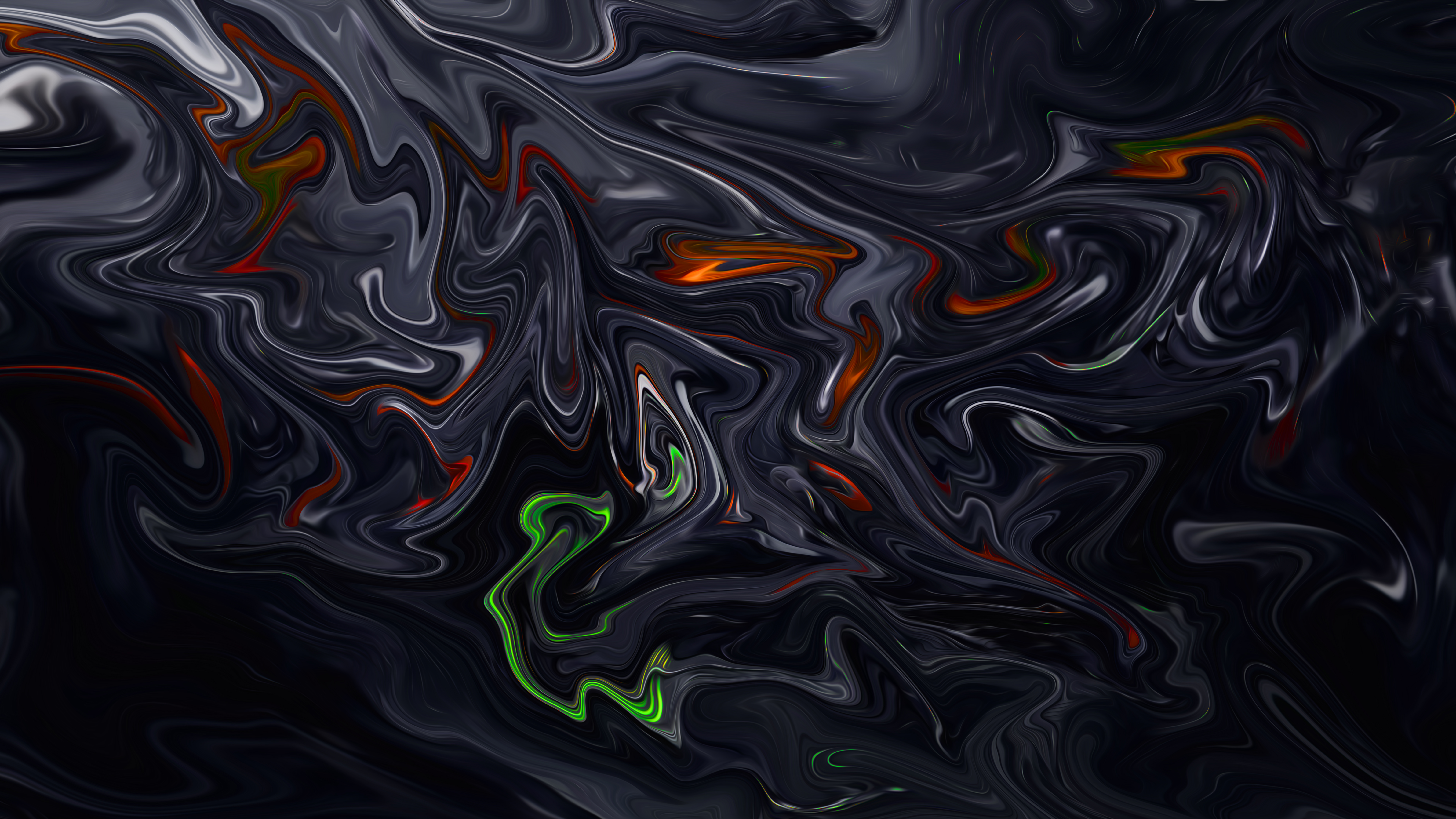 Abstract Fluid Liquid Colorful Artwork Digital Art Shapes Paint Brushes 8 K 7680x4320