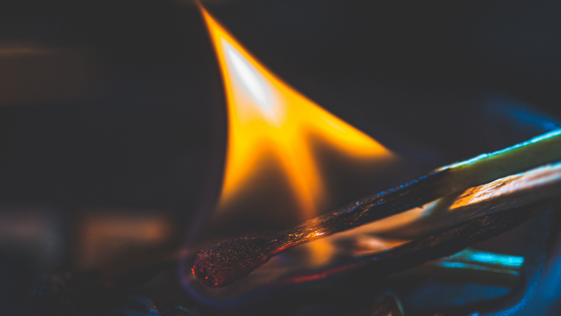 Photography Closeup Matches Macro Fire Burning Wood 1920x1080