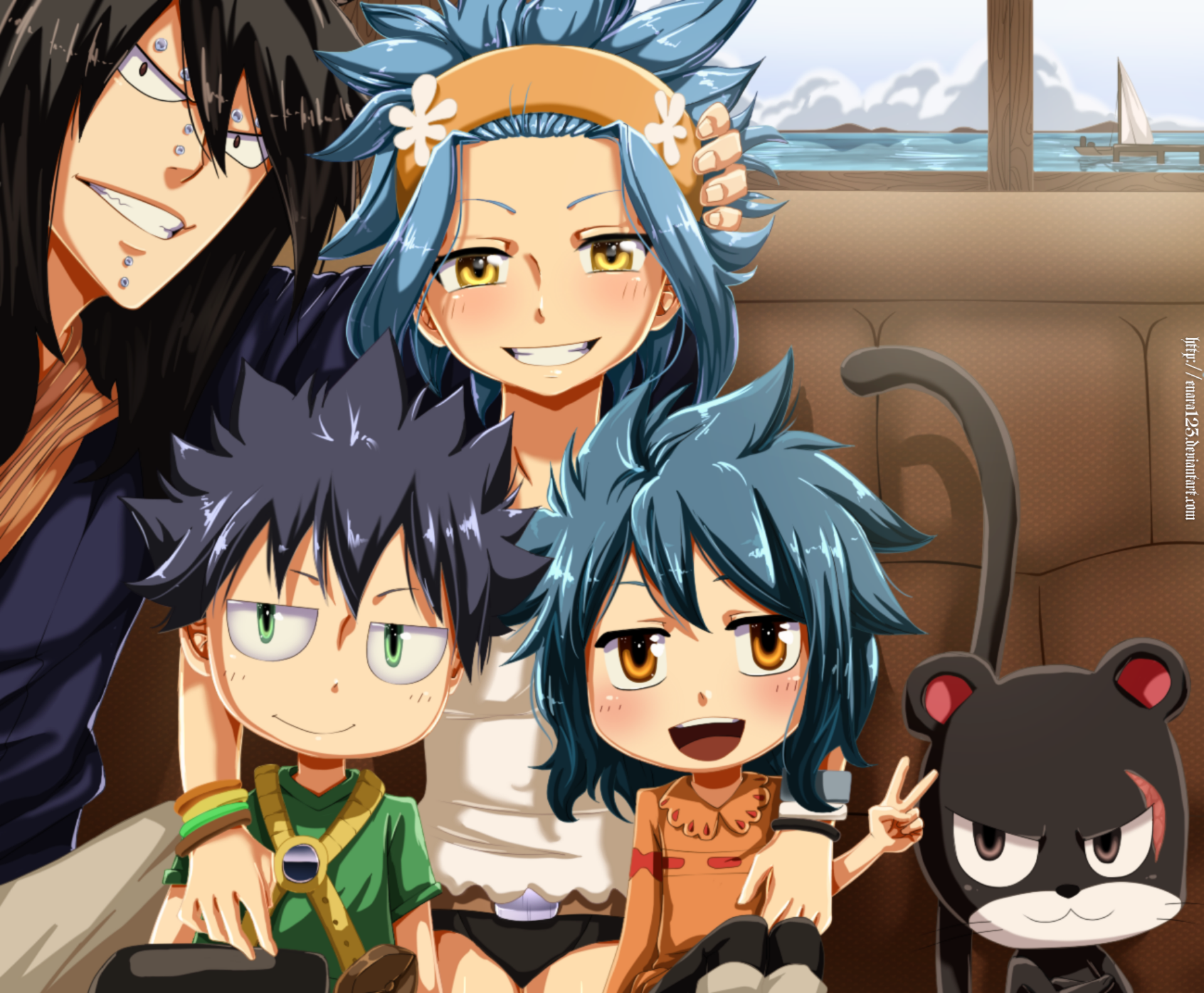 Child Gajeel Redfox Levy Mcgarden Panther Lily Fairy Tail 1920x1585