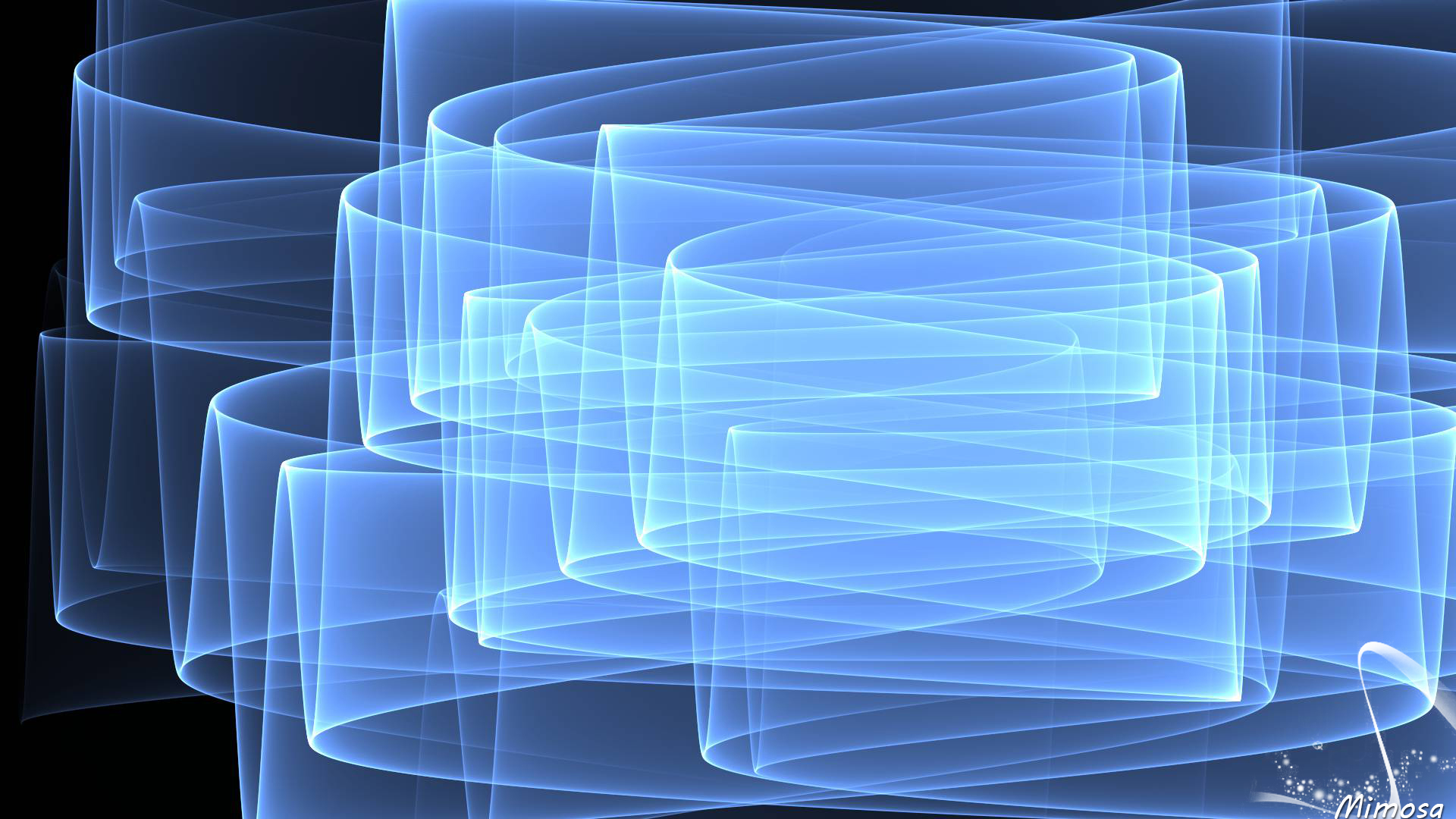Abstract Artistic Blue Digital Art Fractal Gradient 1920x1080