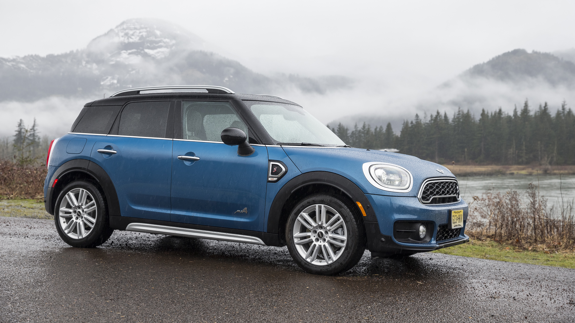 Blue Car Car Compact Car Mini Mini Countryman 1920x1080