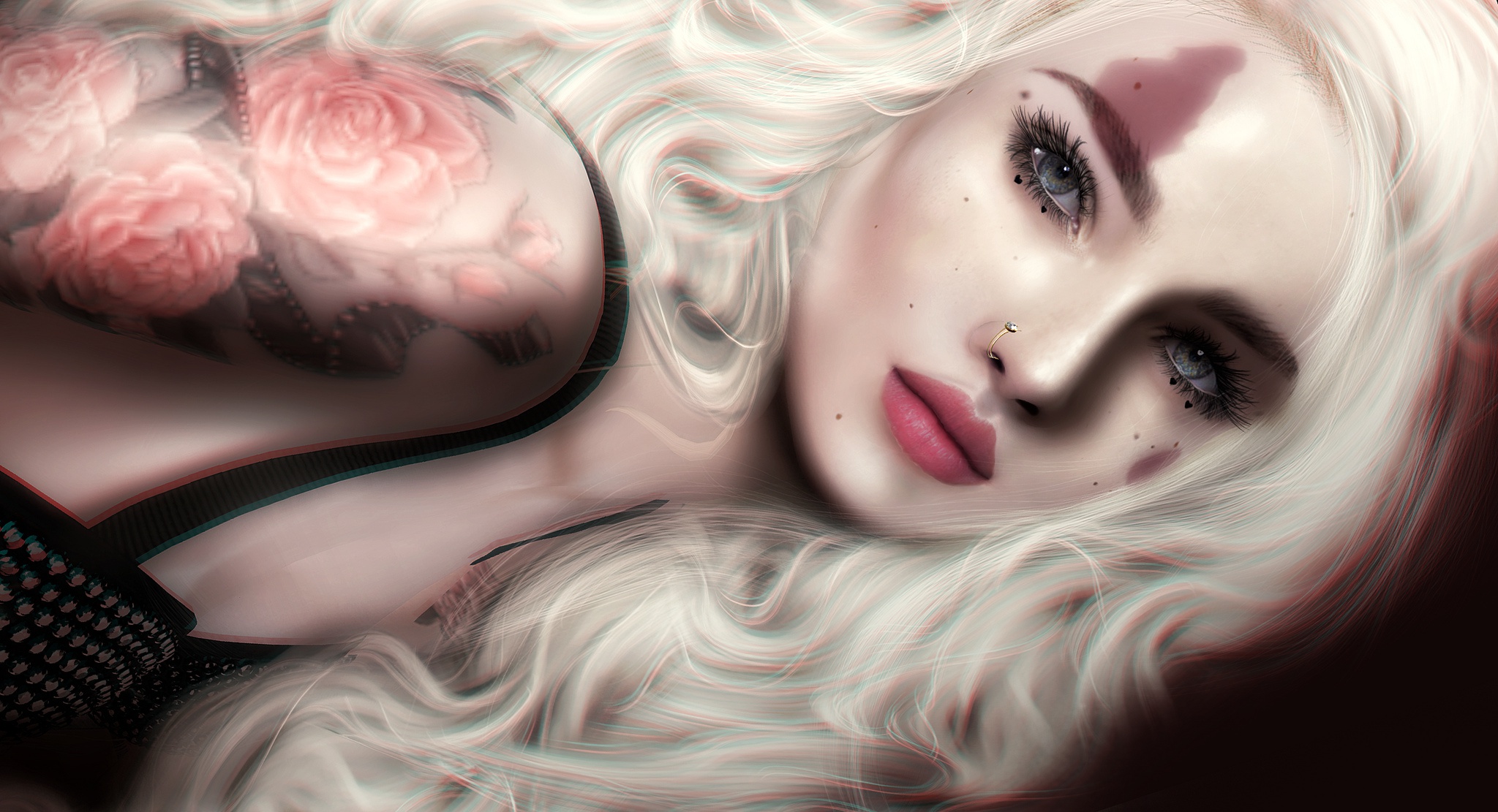 Blonde Rose Tattoo Woman 2048x1111