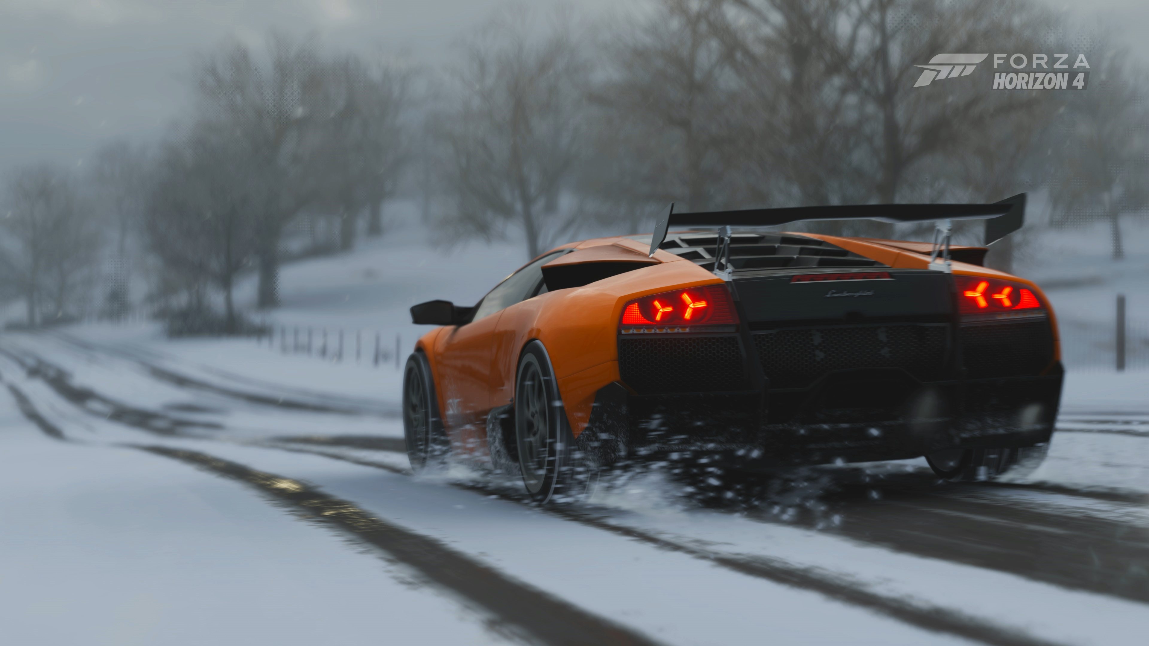 Lamborghini Murcielago Car Winter Video Game Art Forza Horizon 4 4K 3840x2160