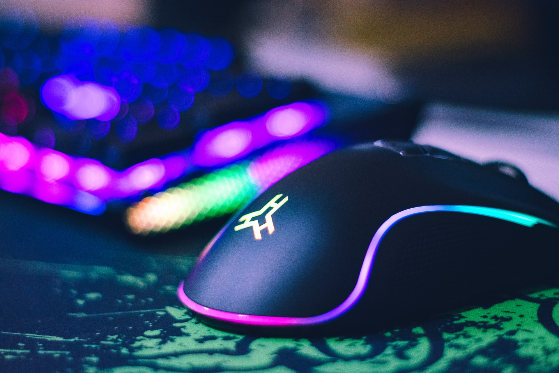Gamer Blurred Mouse Pad Keyboards Photography Digital 1920x1280