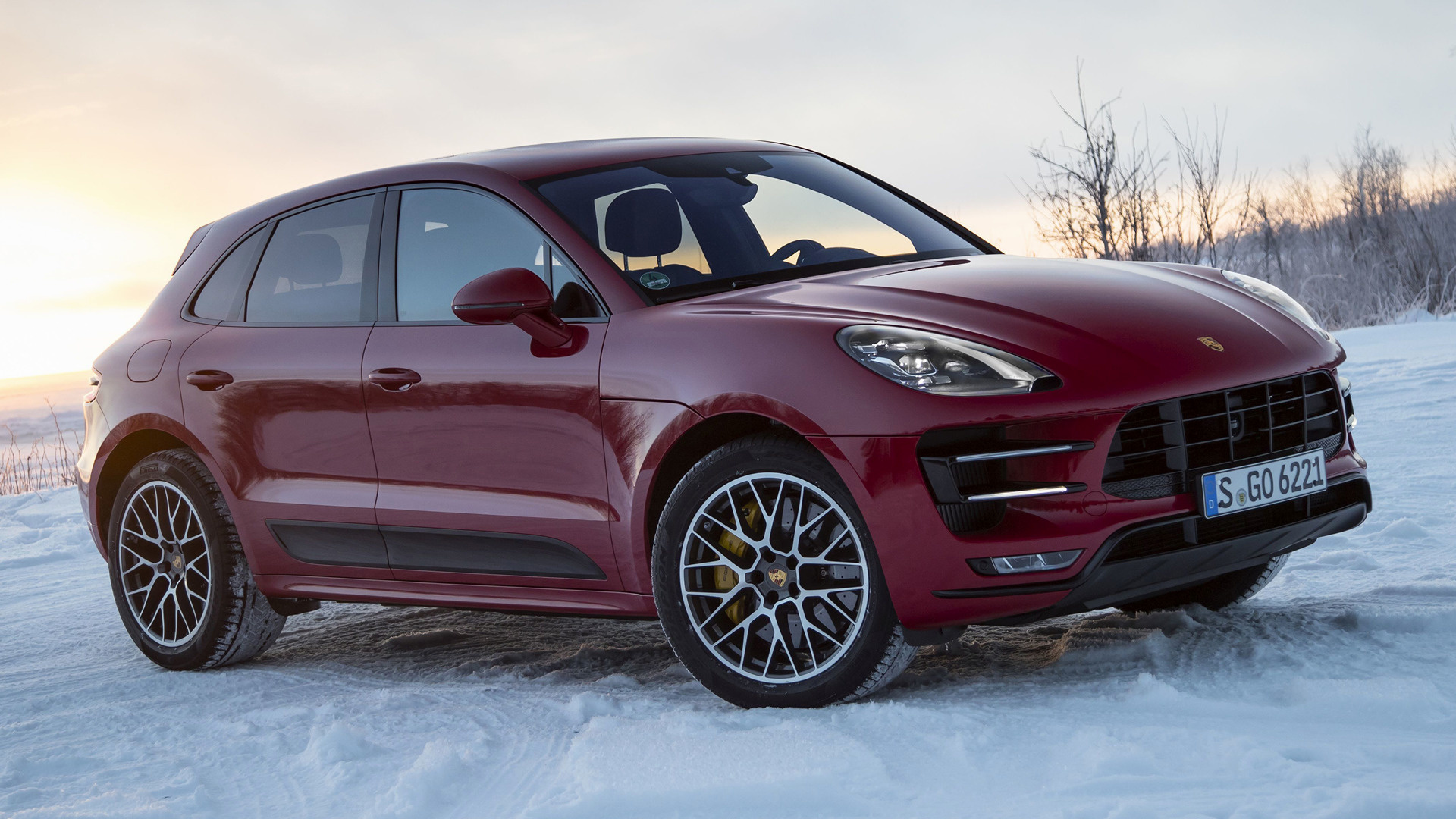 Car Compact Car Crossover Car Luxury Car Porsche Macan Turbo Performance Package Red Car Suv 1920x1080