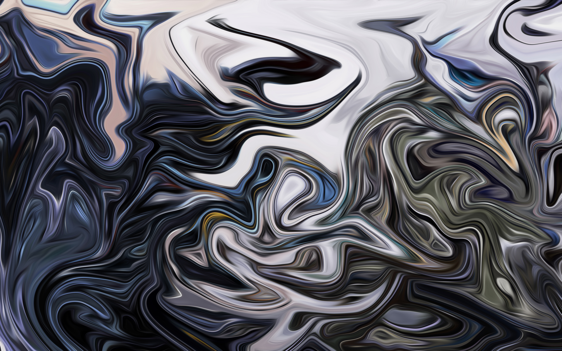 Abstract Shapes Fluid Liquid Artwork Digital Art Paint Brushes Neon 8 K 1920x1200