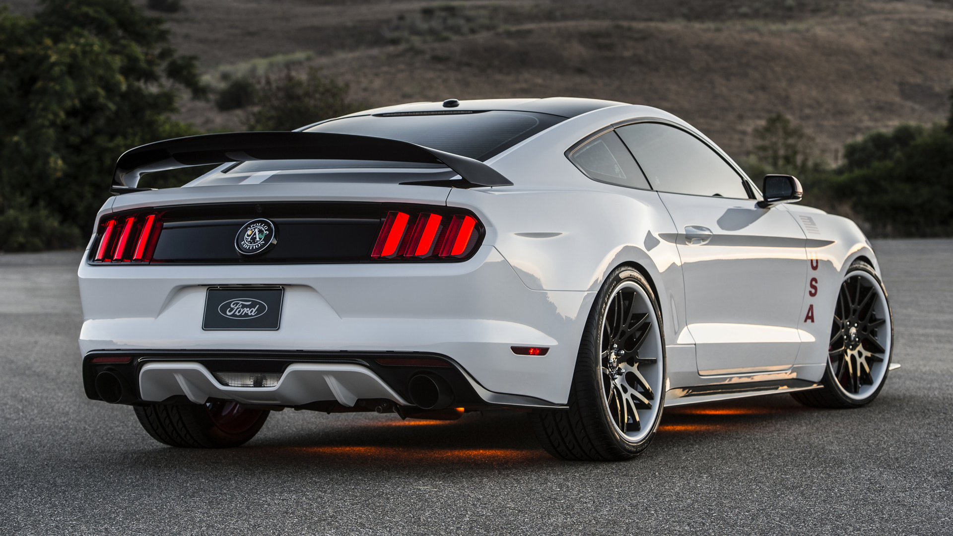 Car Coupe Ford Mustang Apollo Edition Muscle Car White Car 1920x1080