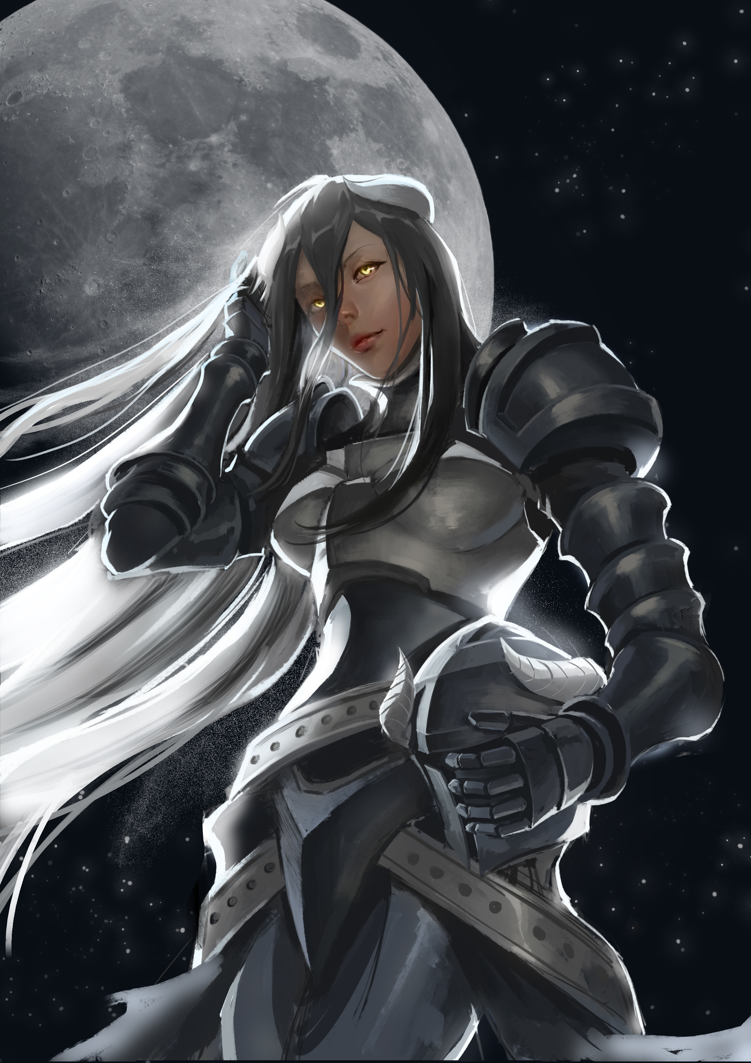 Overlord Anime Female Warrior Armored Woman Fantasy Armor Monster Girl Smiling Hair In Face Hair Blo 2480x3508
