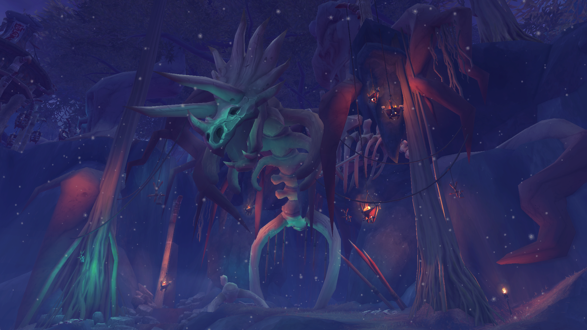 World Of Warcraft Battle For Azeroth Nazmir Bones Fantasy Art Cave Trees 1920x1080