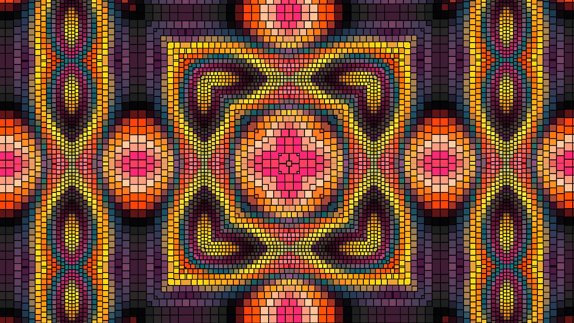 Artistic Colorful Colors Kaleidoscope Mosaic Pattern Psychedelic 1920x1080