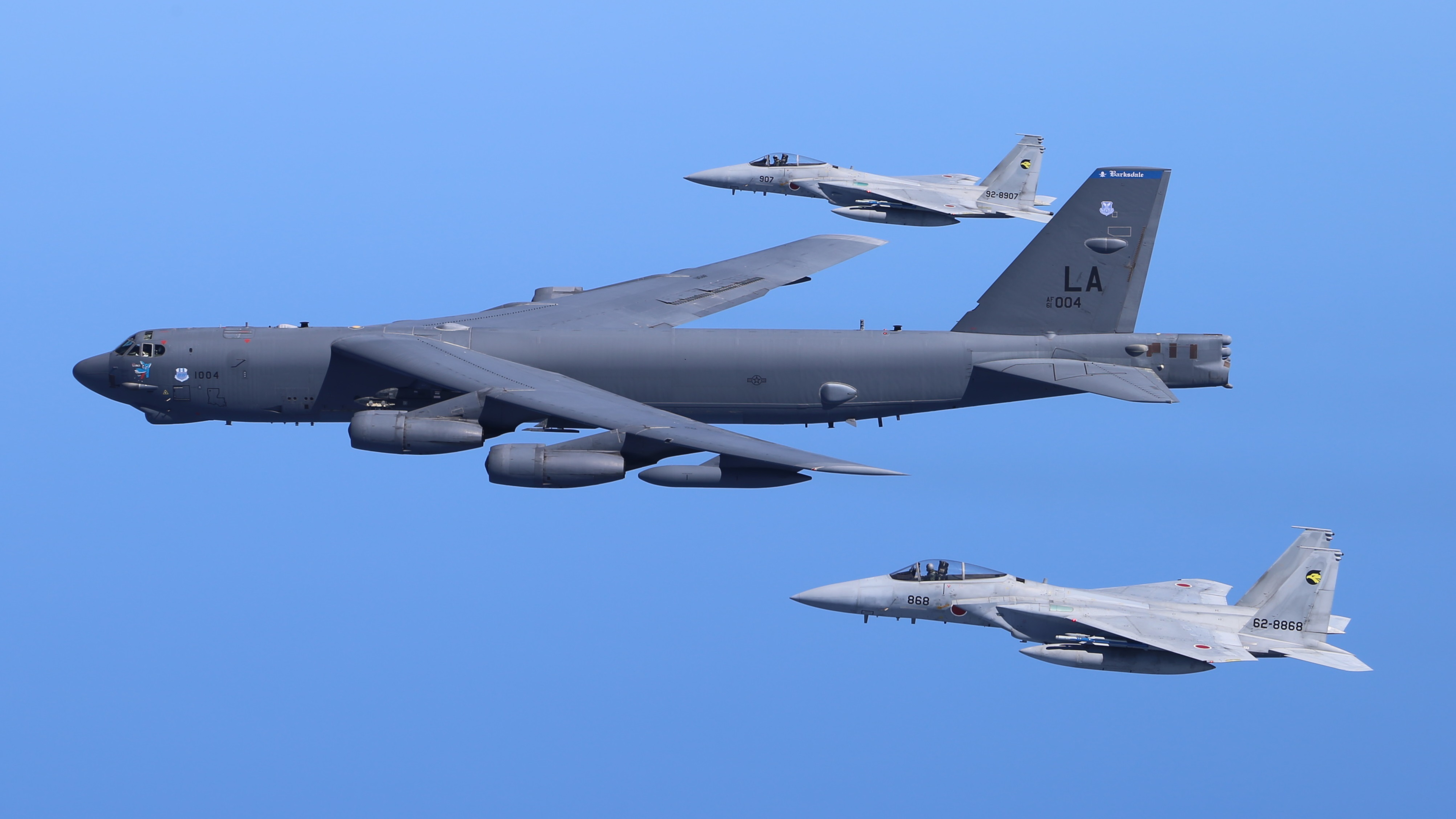 Boeing B 52 Stratofortress McDonnell Douglas F 15 Eagle Military Aircraft Military Aircraft Jet Figh 3840x2160