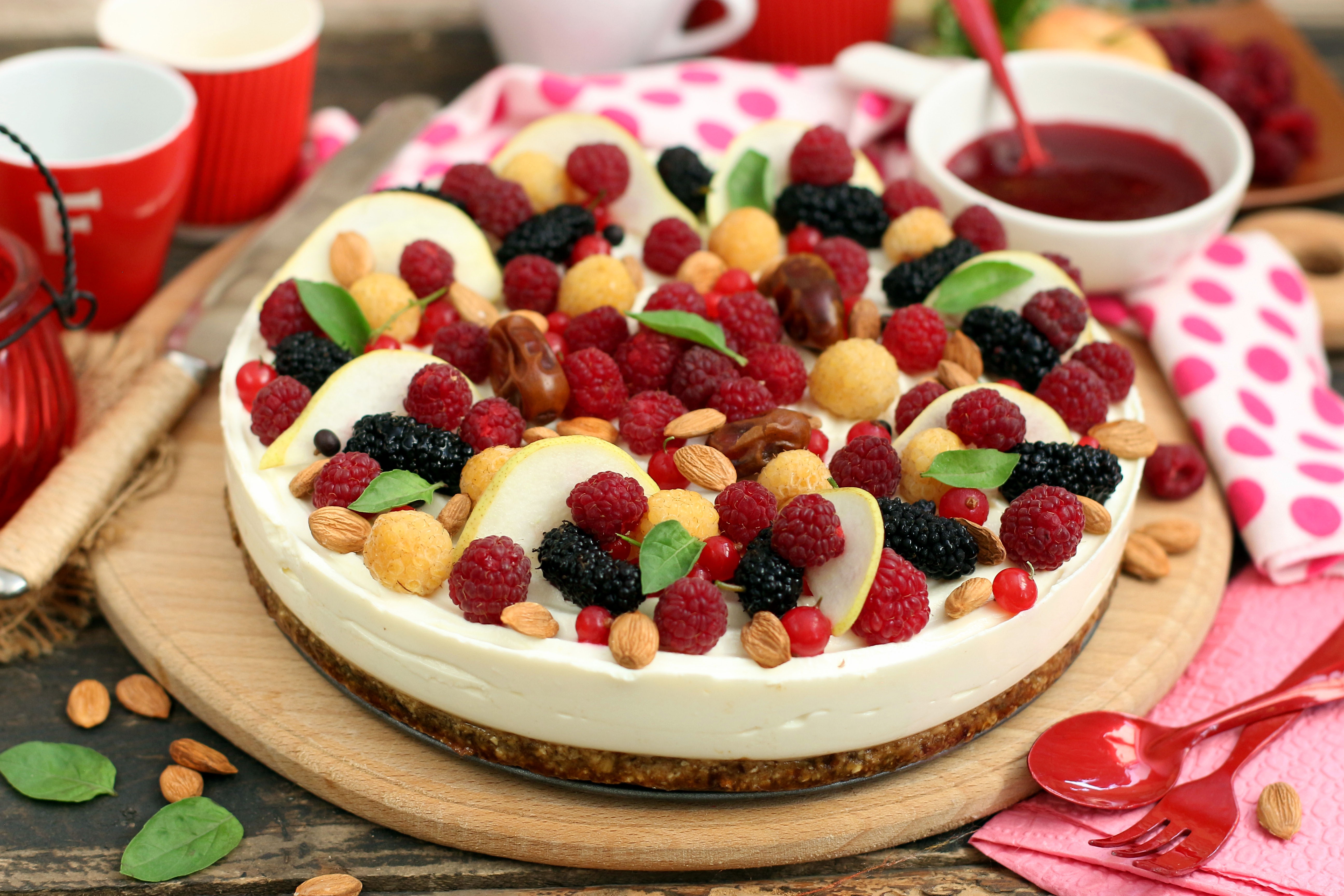 Berry Cake Cheesecake Fruit 5184x3456