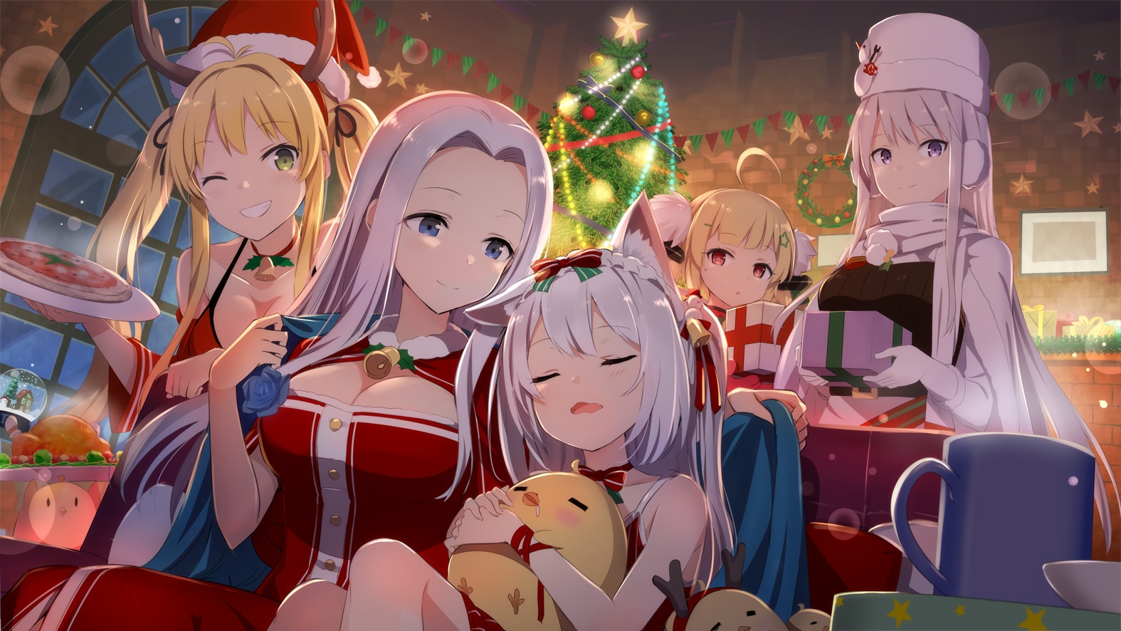 Anime Girls Gochou Azur Lane Closed Eyes Eldridge Azur Lane Enterprise Azur Lane Hornet Azur Lane Ma 1575x886