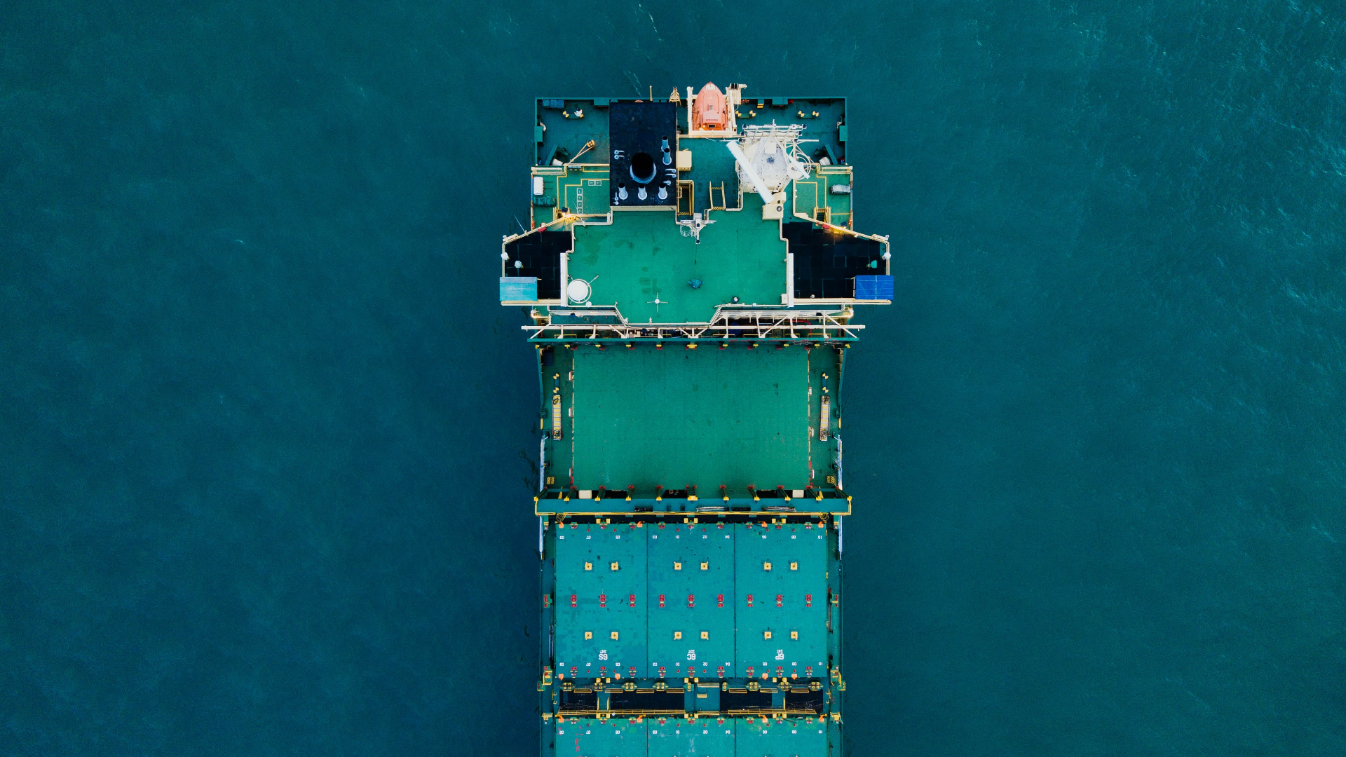 Aerial Water Sea Ship Container Ship 1920x1080