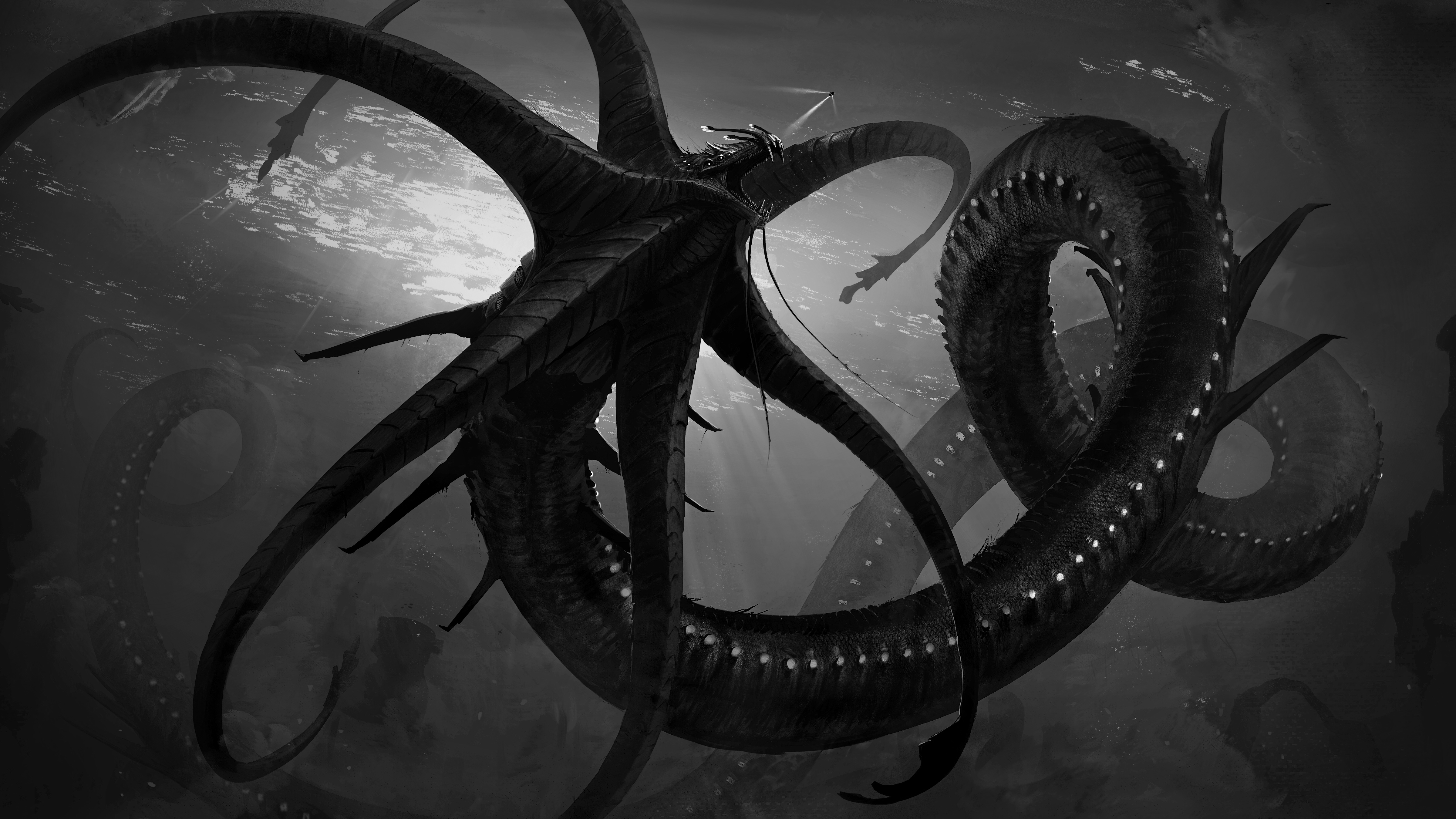 Creature Sea Monster Underwater 4800x2700