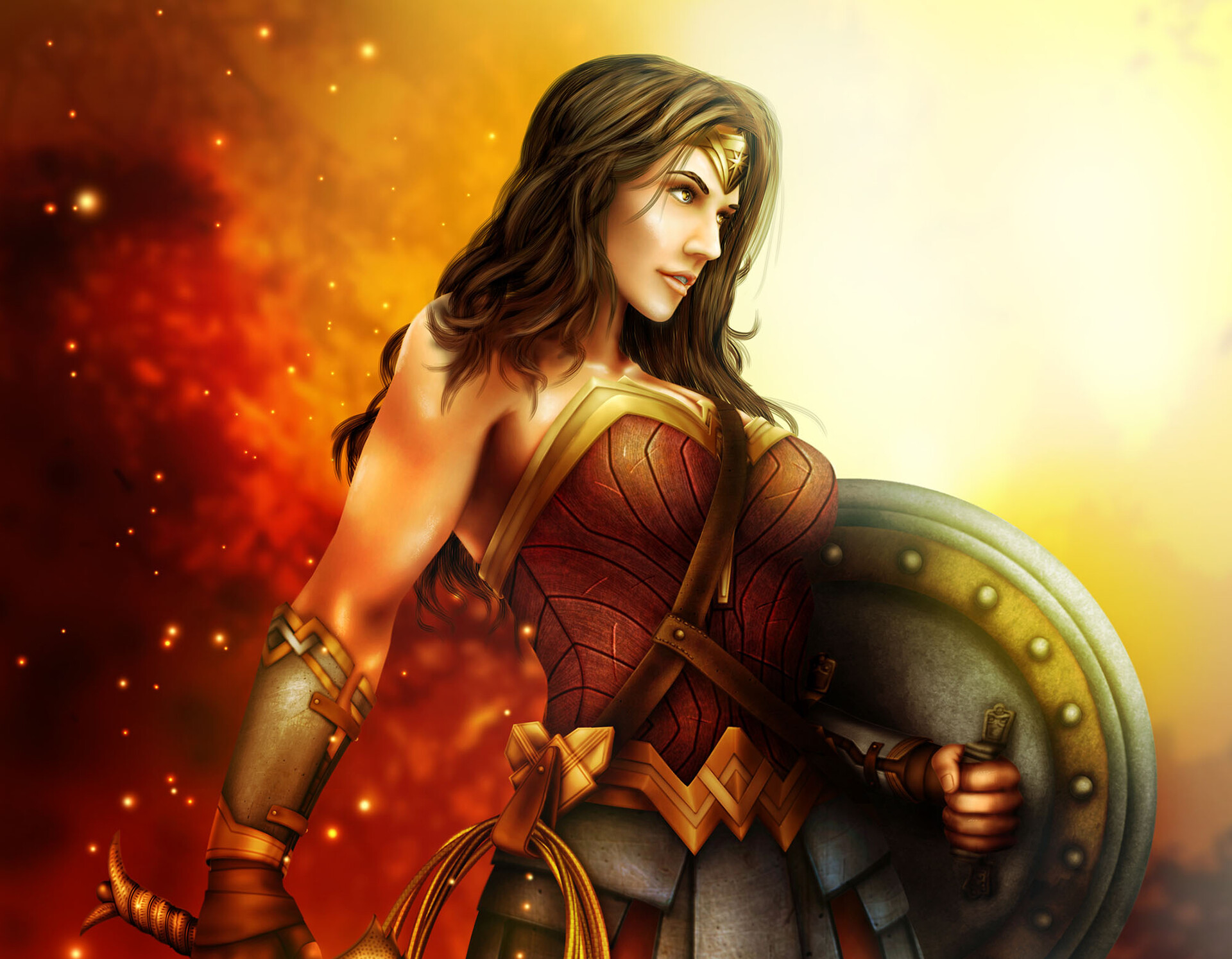 Black Hair Dc Comics Woman Warrior Wonder Woman Wallpaper Resolution1920x1494 Id1131548 