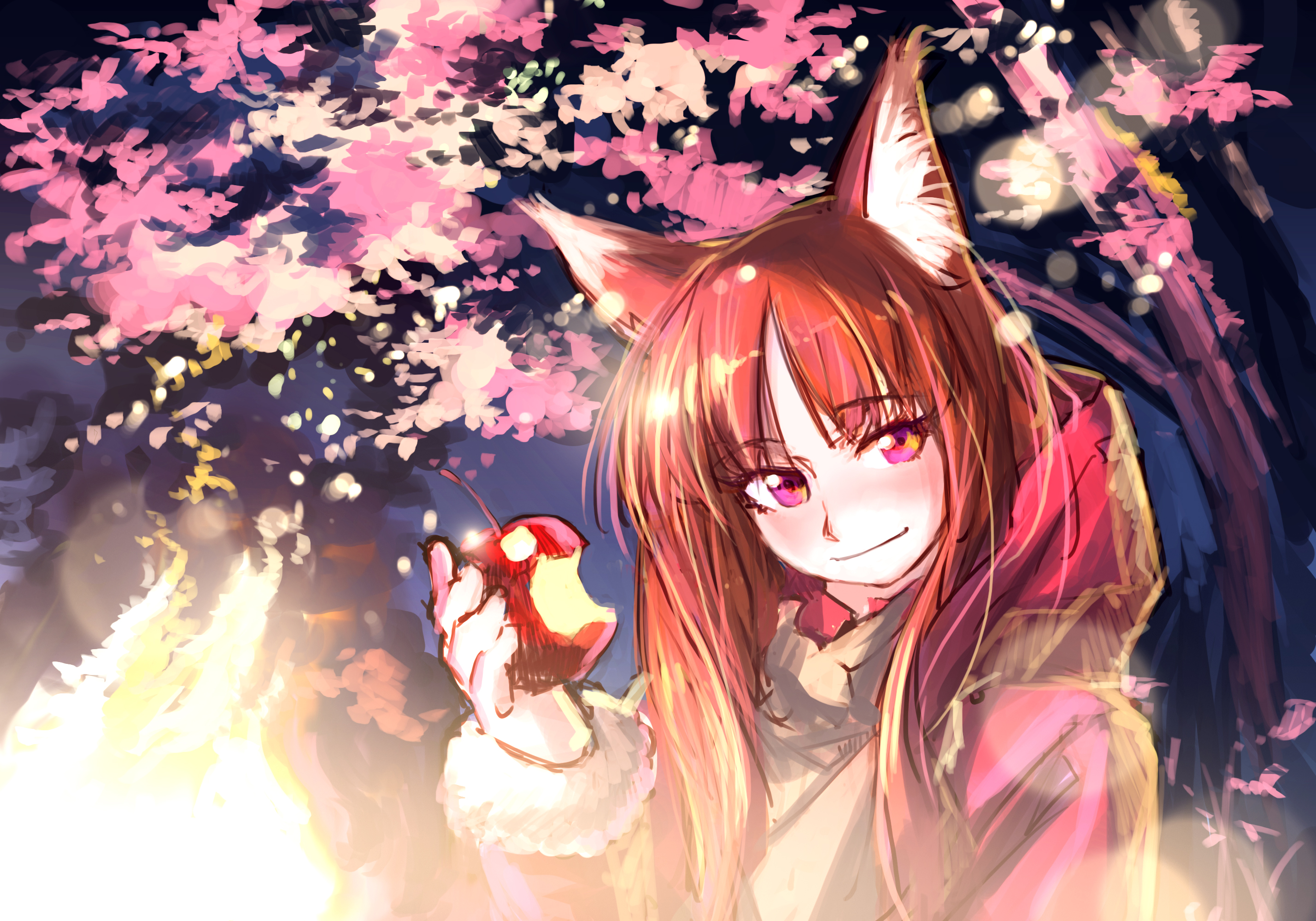 Wolf Anime Fox Ears Fox Girl Holo Spice And Wolf Spice And Wolf Wallpaper   Resolution2856x1999  ID1113402  wallhacom