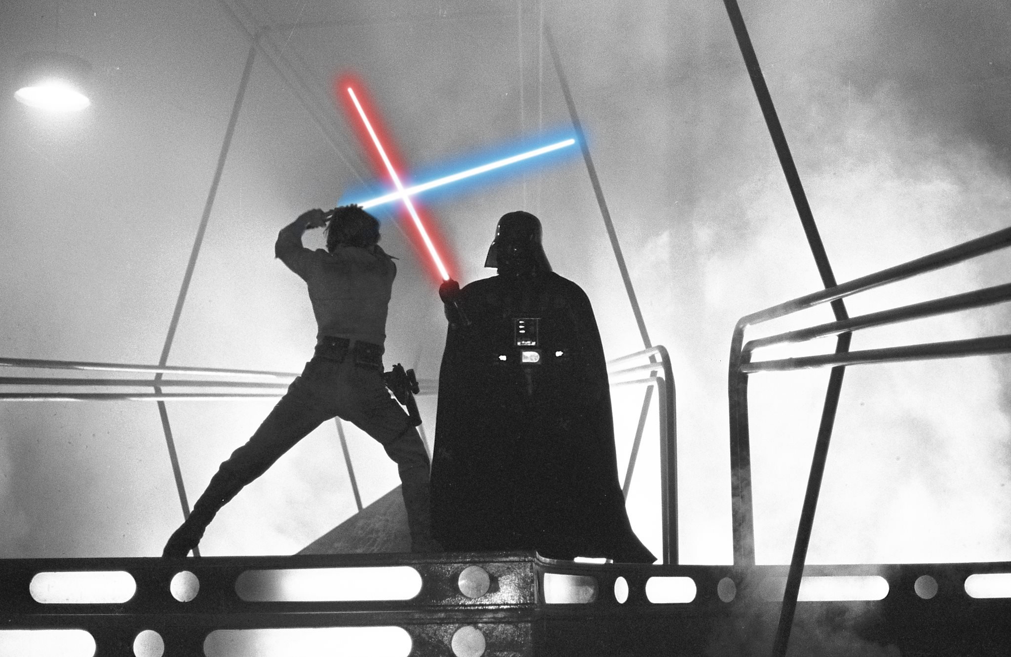 Darth Vader Lightsaber Luke Skywalker Star Wars Episode V The Empire Strikes Back Wallpaper Resolution 48x1331 Id Wallha Com
