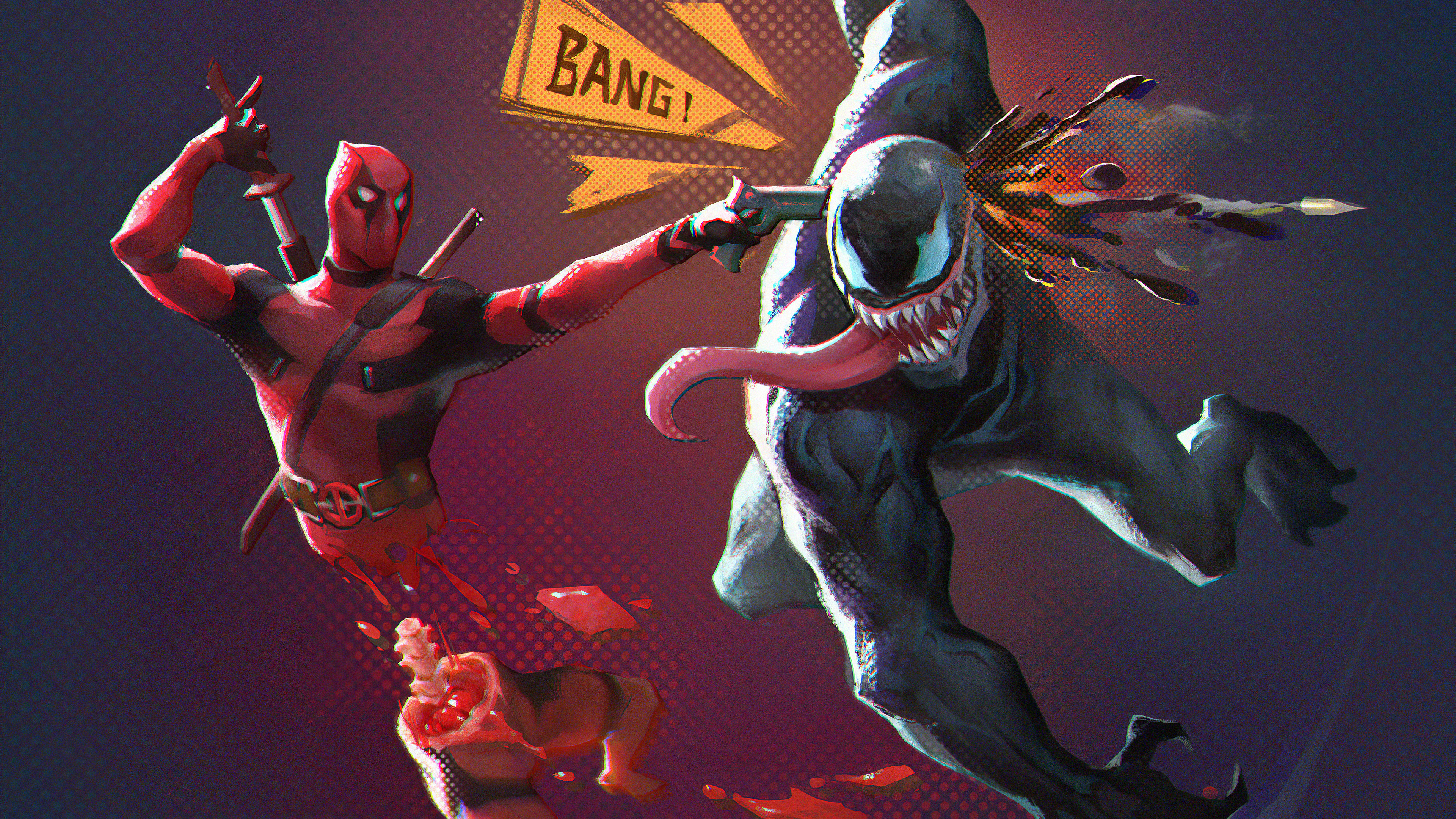 Deadpool Marvel Comics Venom 3840x2160