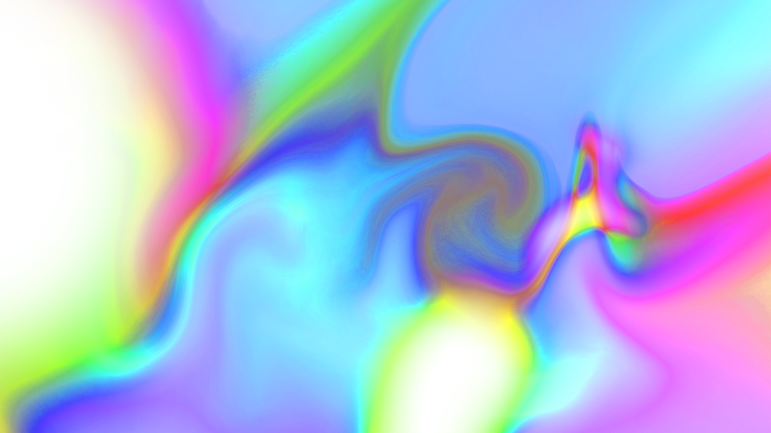 Abstract Photoshop Colorful Holographic Iridescent Liquid Gradient Graphic Design 2560x1440