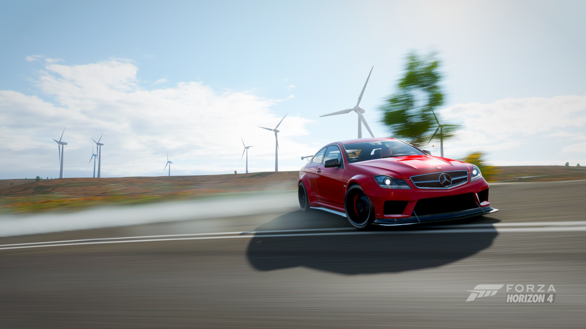 Mercedes C63 AMG Forza Horizon 4 Drift Wind Farm Car C63 AMG 1920x1080