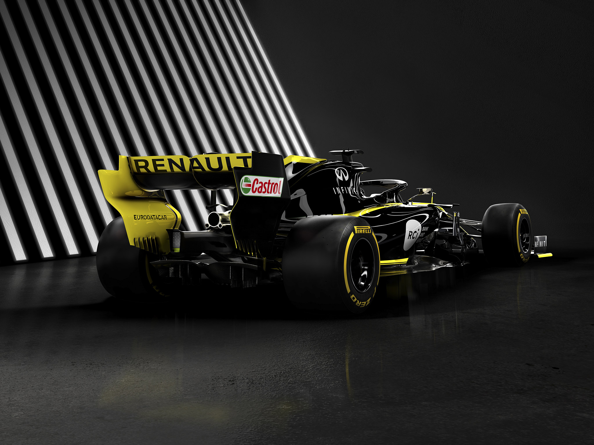 Formula 1 Race Car Renault Renault R S 19 Yellow Car 2048x1536