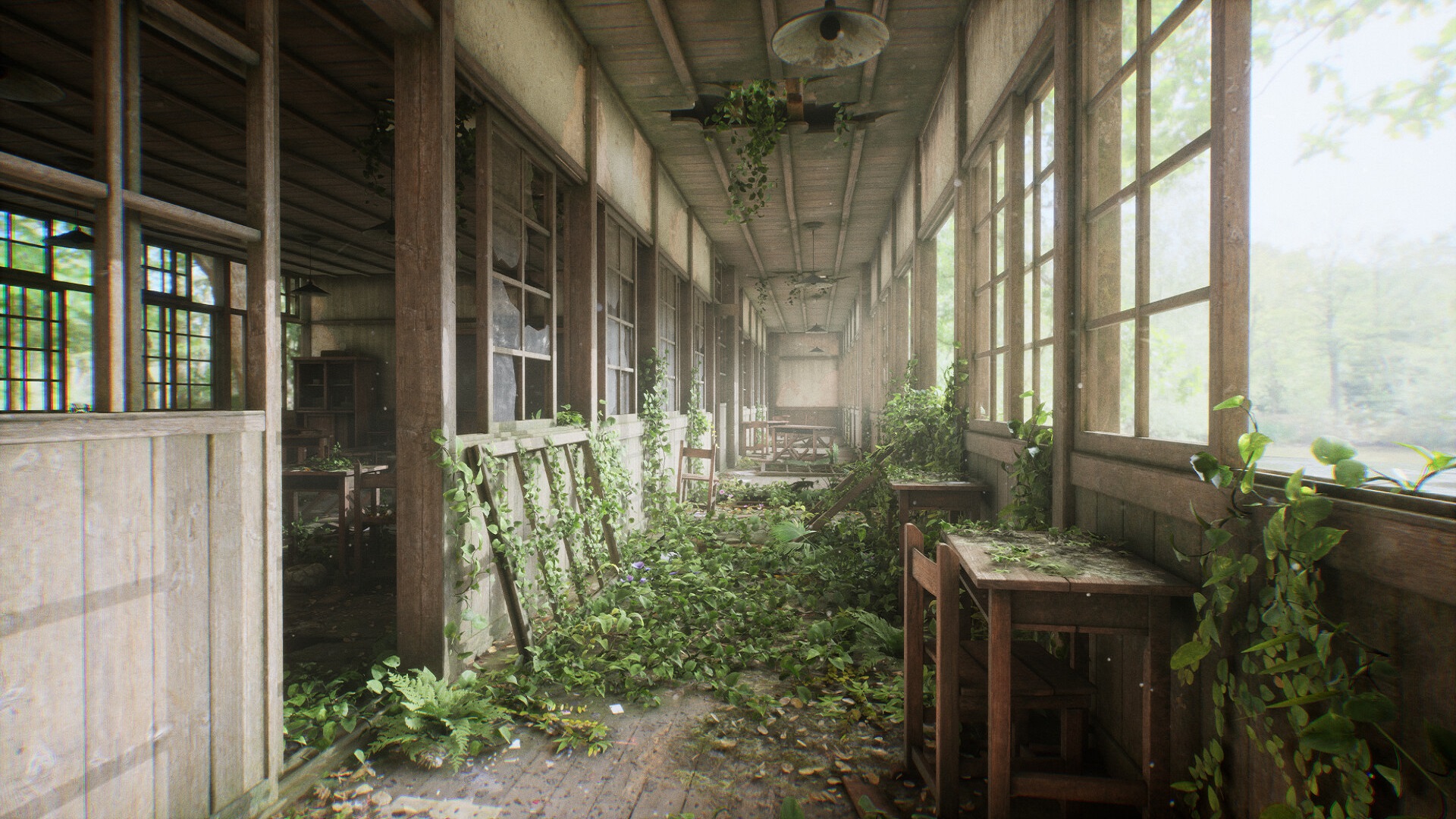 Abandoned Ruin School 1920x1080
