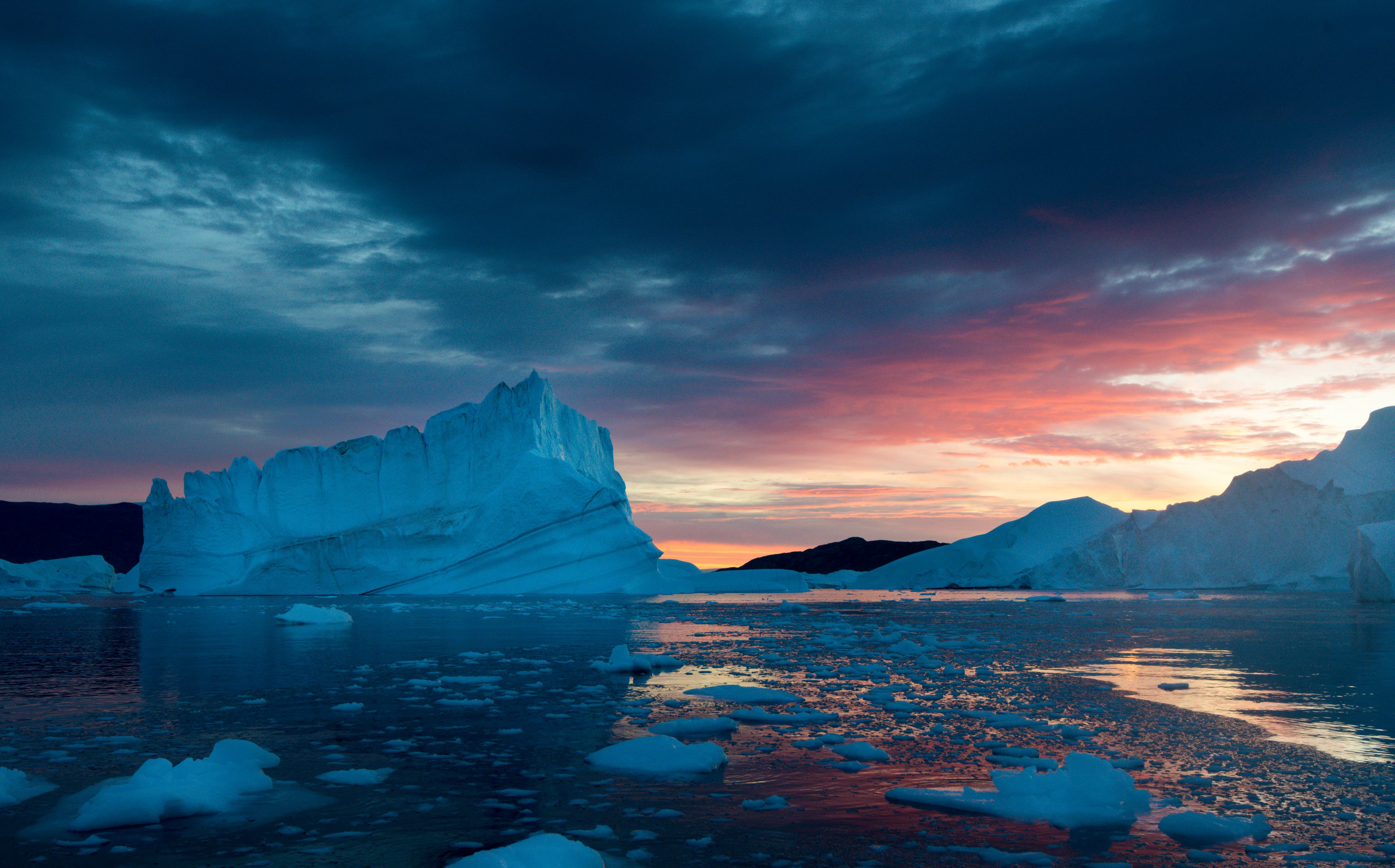 Dawn Iceberg Nature Water 4500x2800