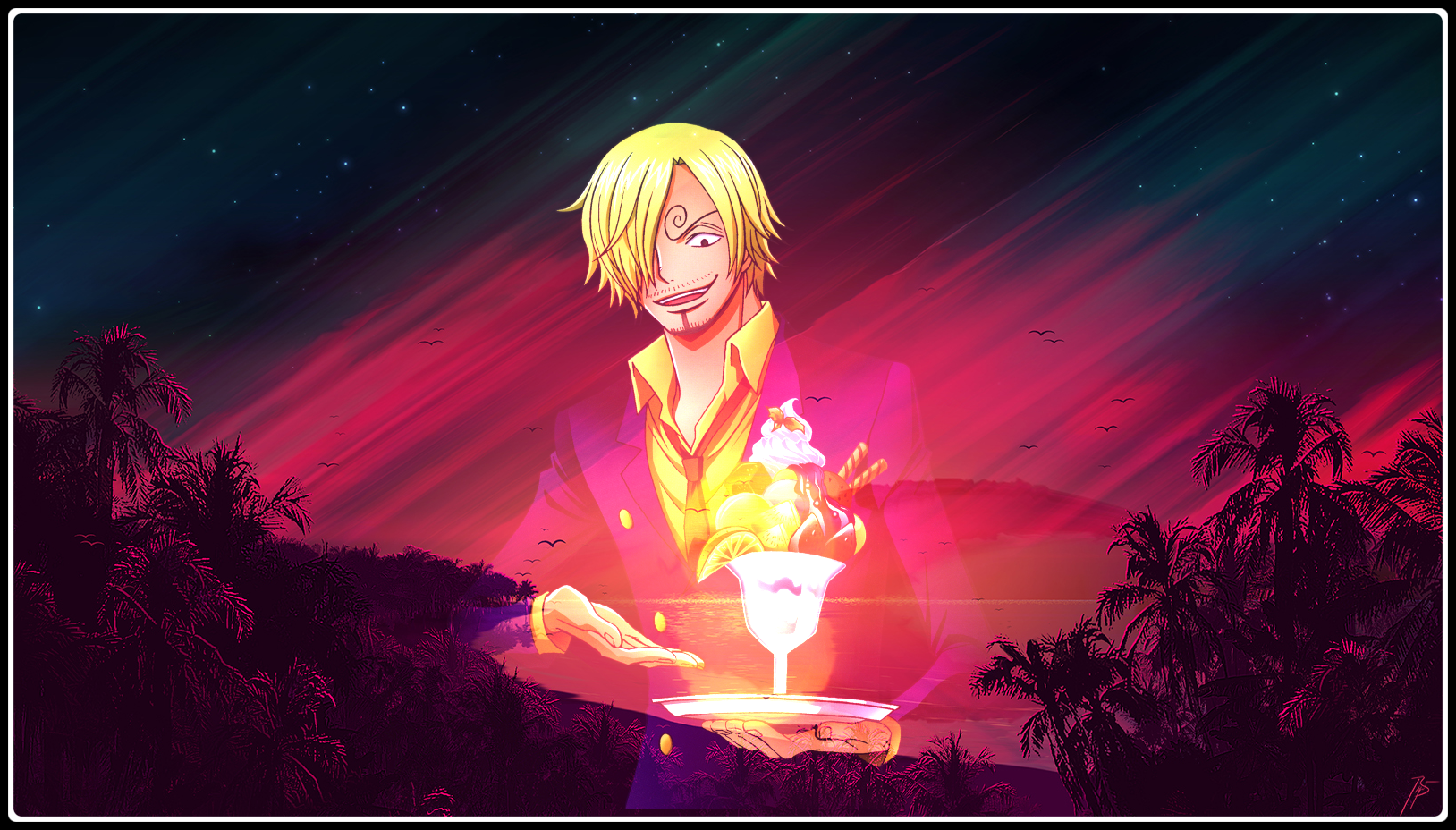 Anime Boys Sanji Anime Sky Blonde Stars 1628x928