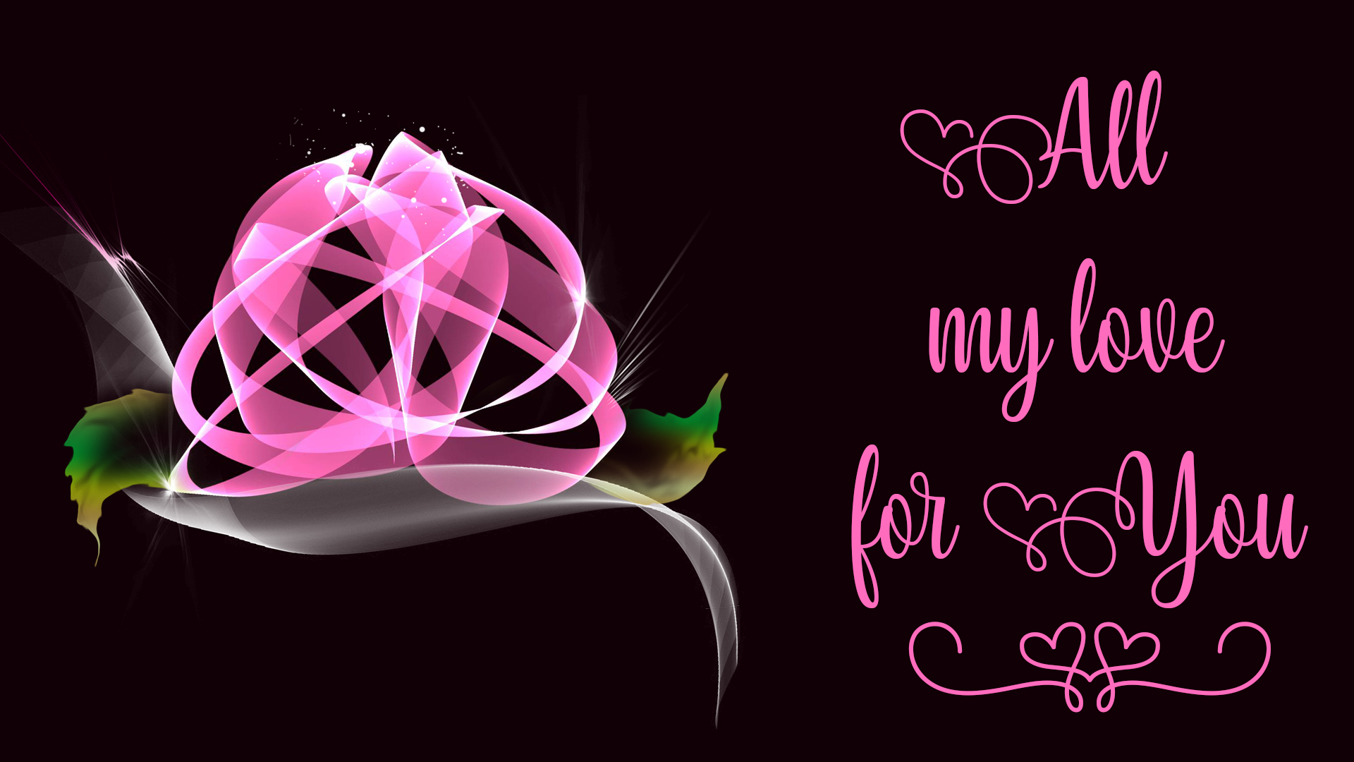 Artistic Digital Art Flower Holiday Pink Rose Valentine 039 S Day 1920x1080