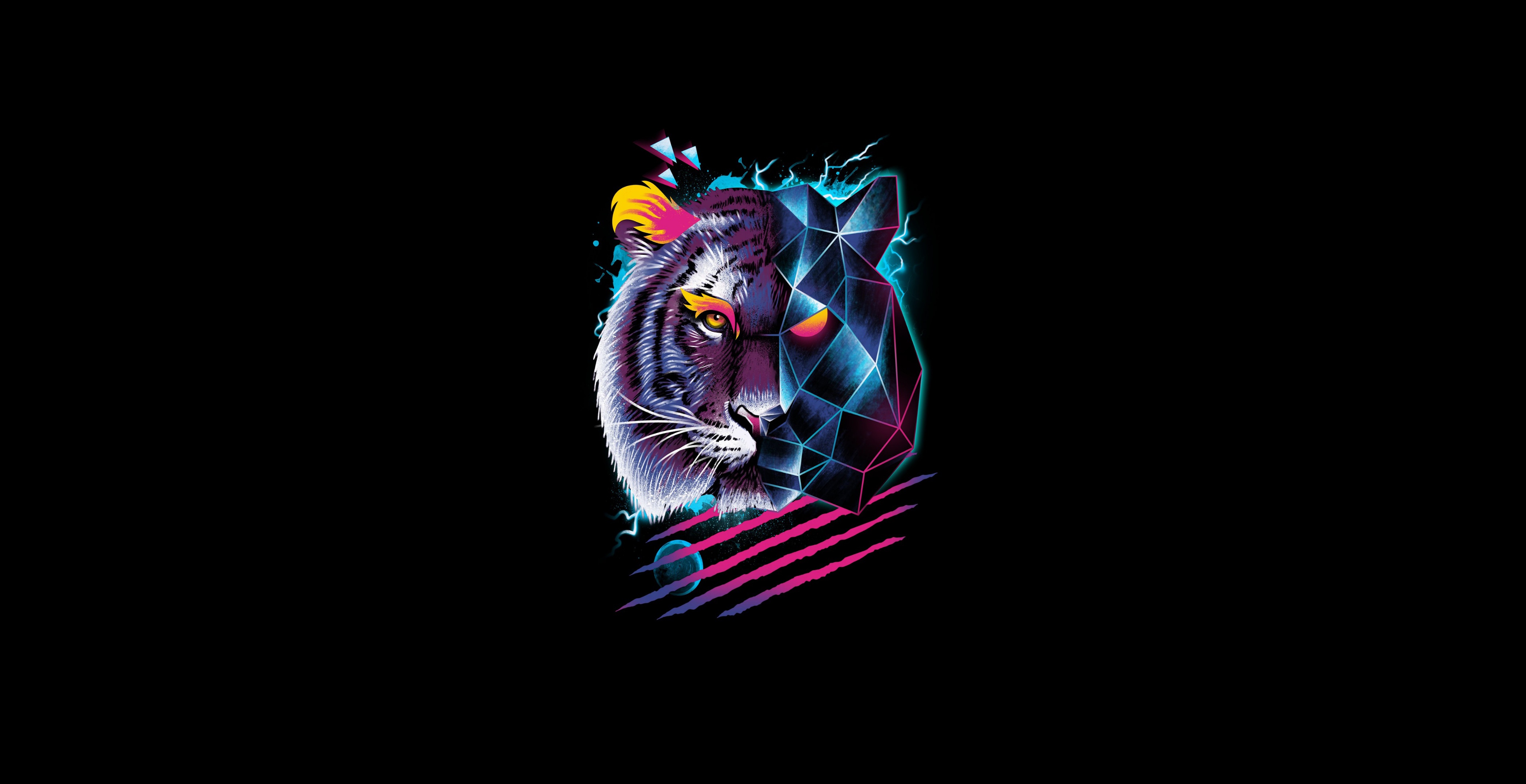 Artistic Retro Tiger 4200x2160