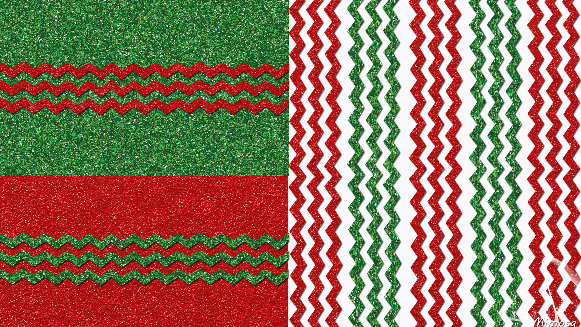 Artistic Christmas Green Holiday Red 1920x1080