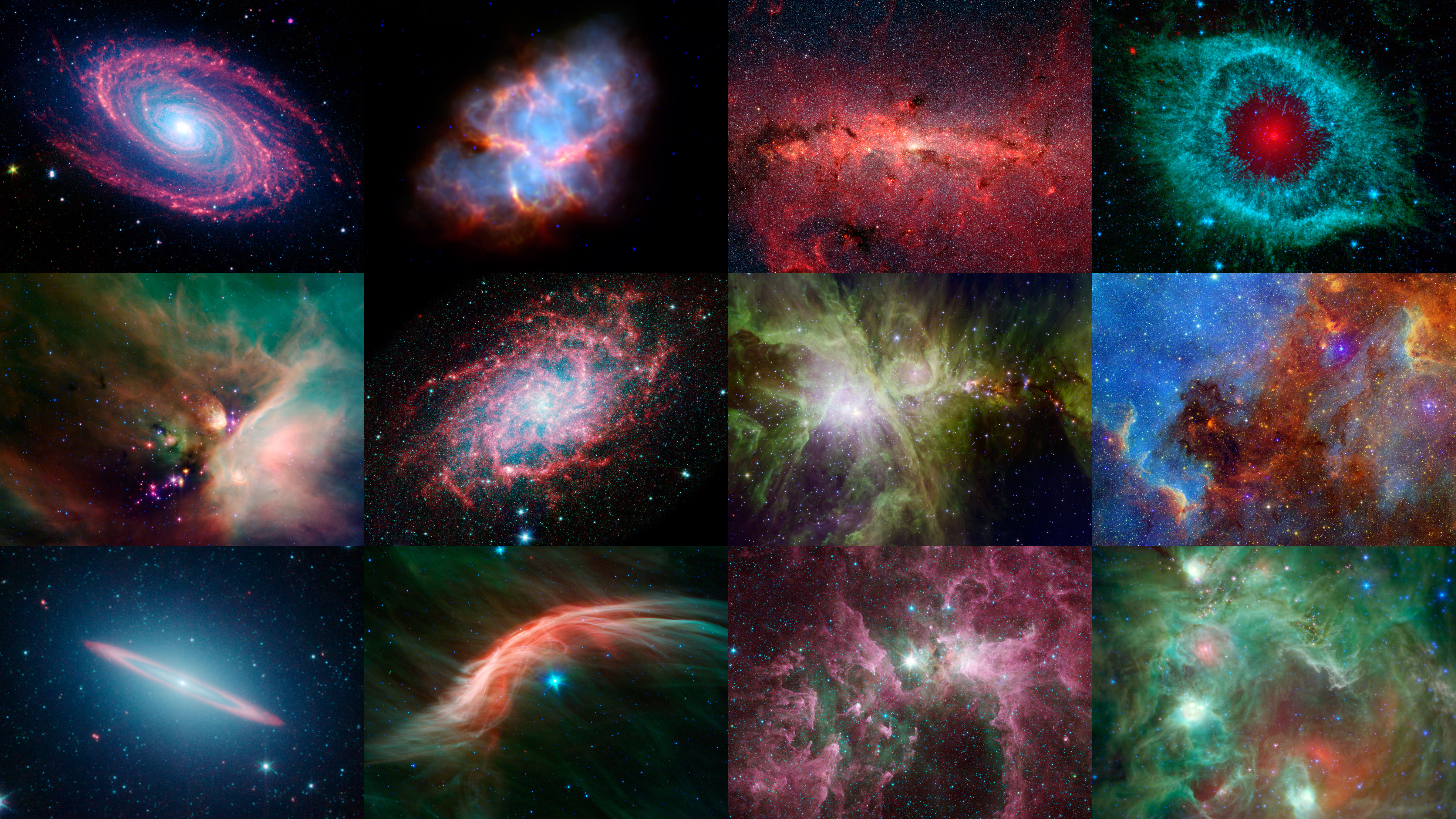 Collage Nebula Sci Fi Space 4800x2700