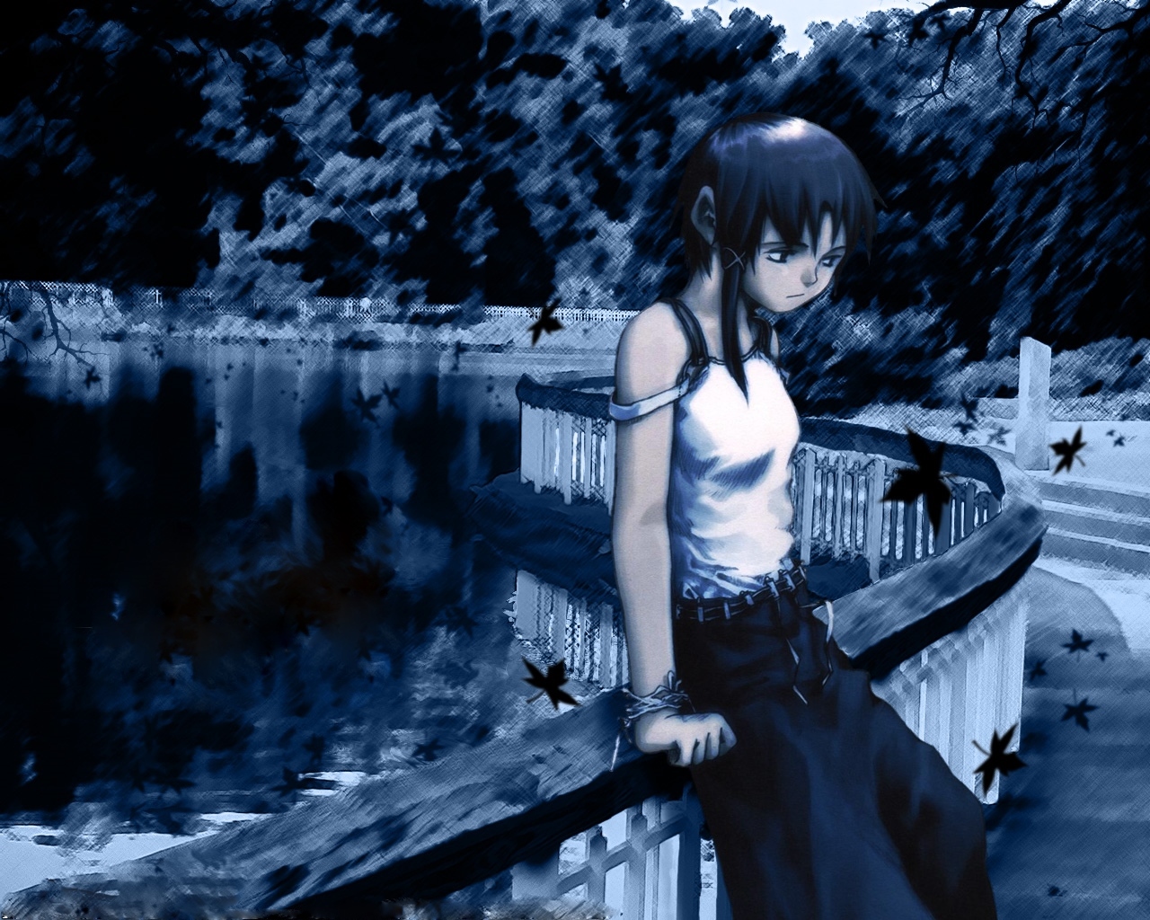 Serial Experiments Lain Lain Iwakura Anime Anime Girls Loneliness 1280x1024