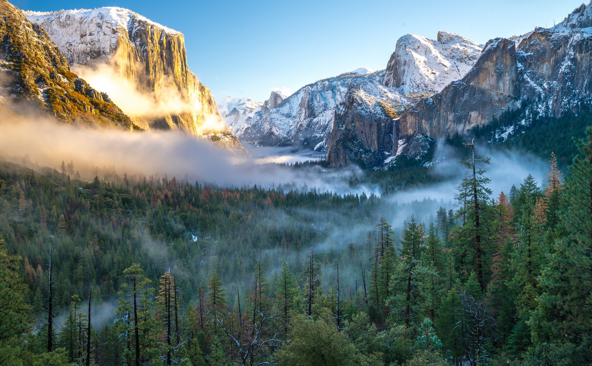 Cliff Fog Forest Landscape Mountain Nature Valley 2048x1266