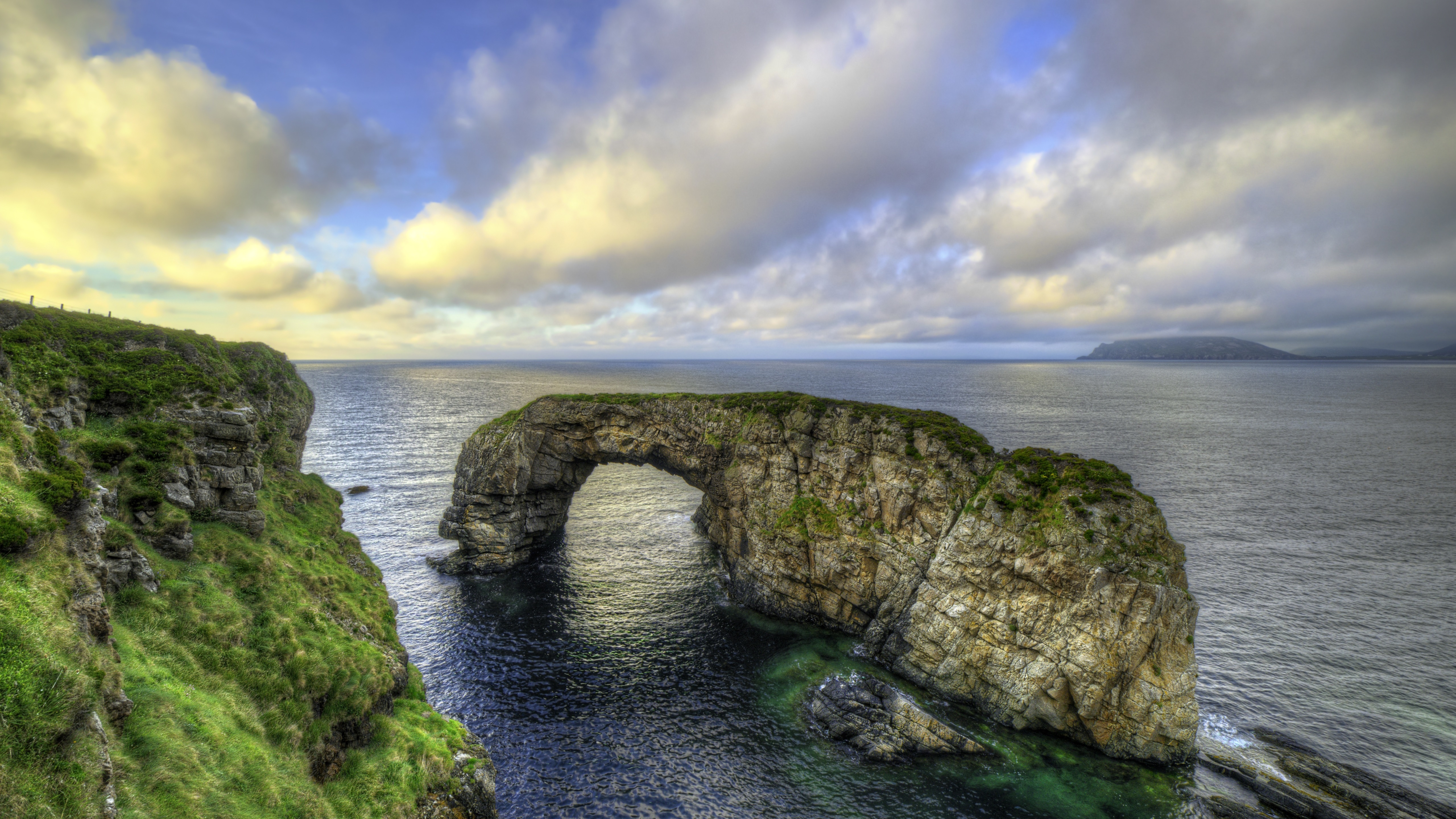 Ireland Nature Landscape Island Arch 5120x2880