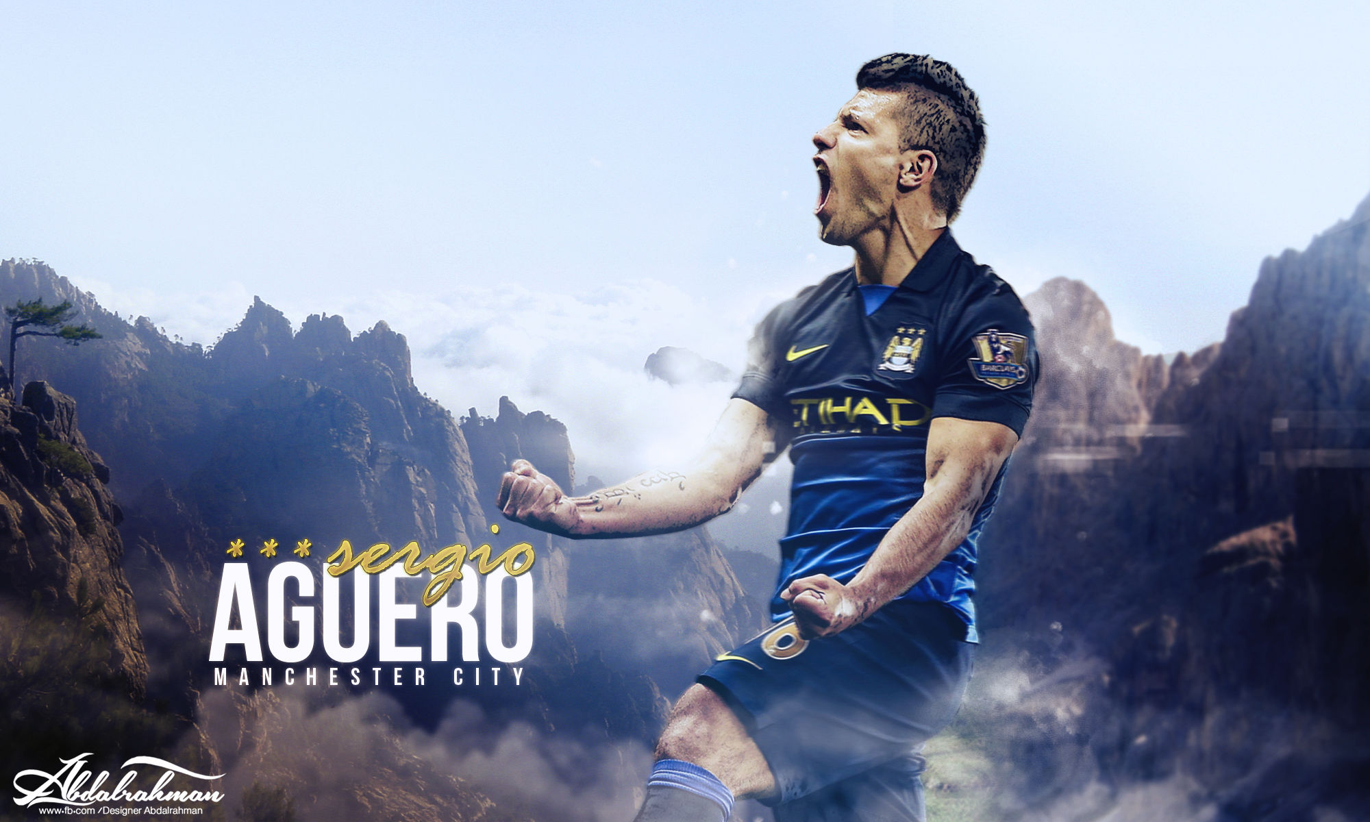 Manchester City F C Sergio Aguero Soccer 2000x1200
