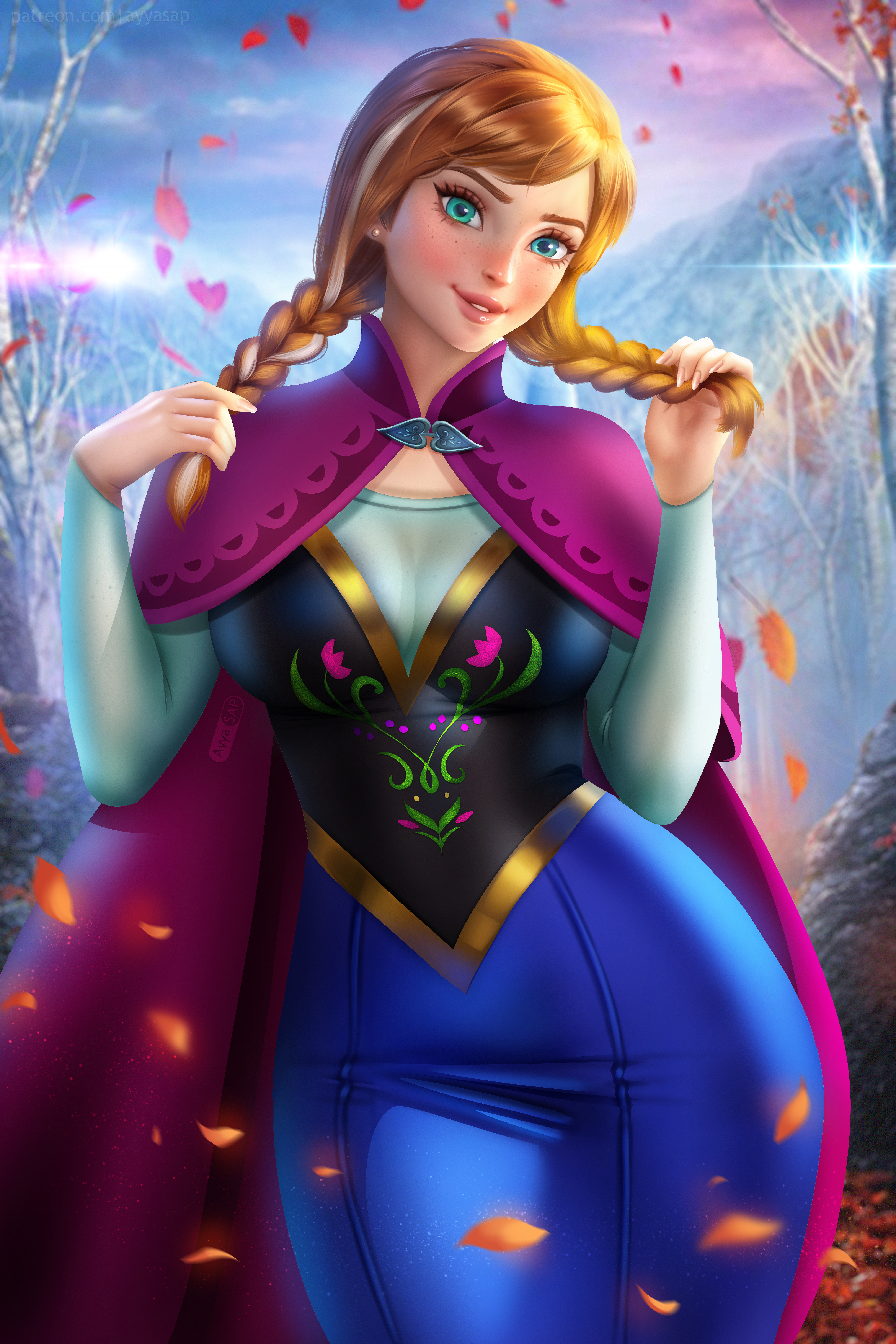 Princess Anna Frozen Movie Disney Disney Princesses Redhead Fictional Character Looking At Viewer Bl 4133x6200