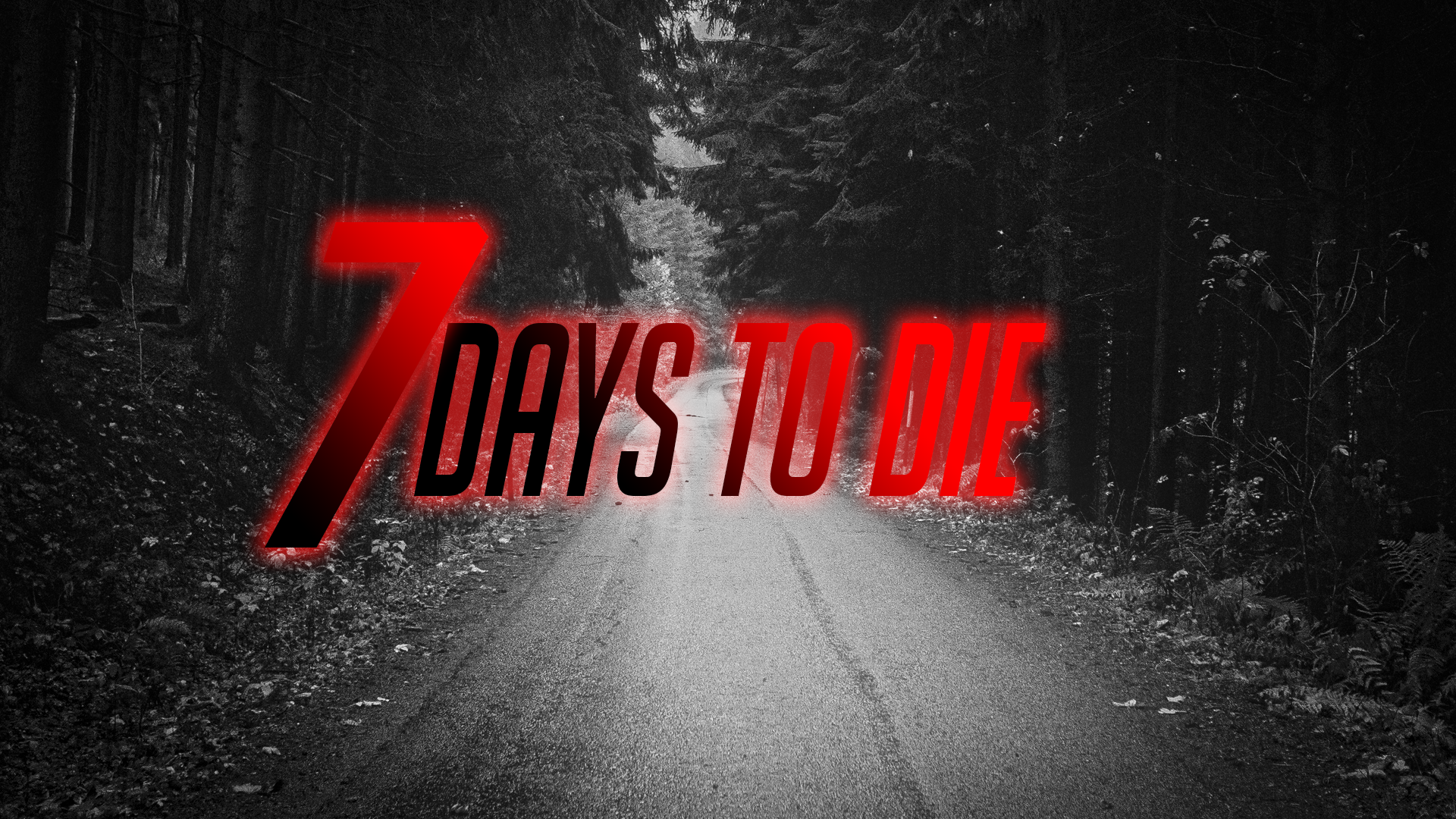 Video Games Logotype 7 Days To Die Red 1920x1080