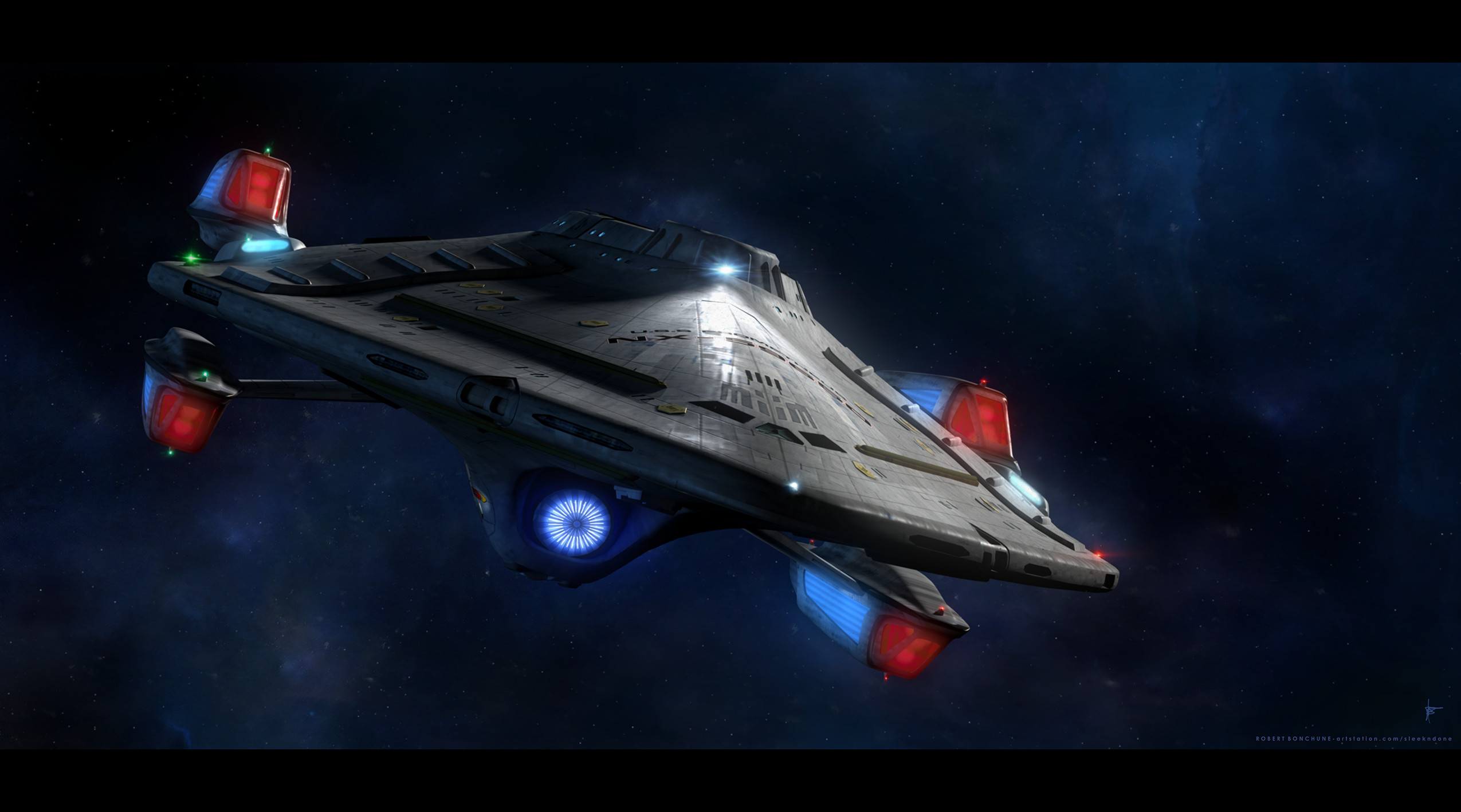 Star Trek Spaceship CGi Render USS Prometheus 2550x1418