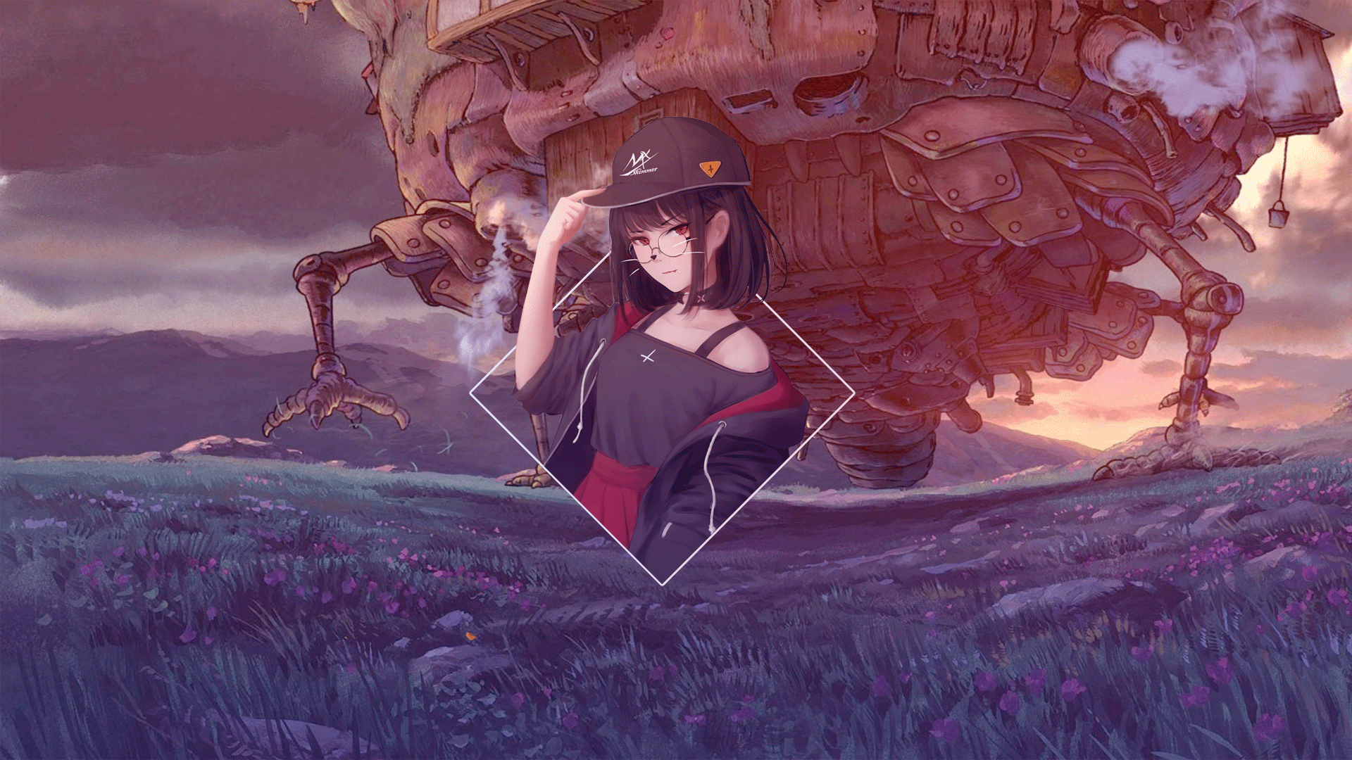 Anime Anime Girls Background Art Anime Wallpaper Digital Art Photoshop Picture In Picture Landscape 1920x1080