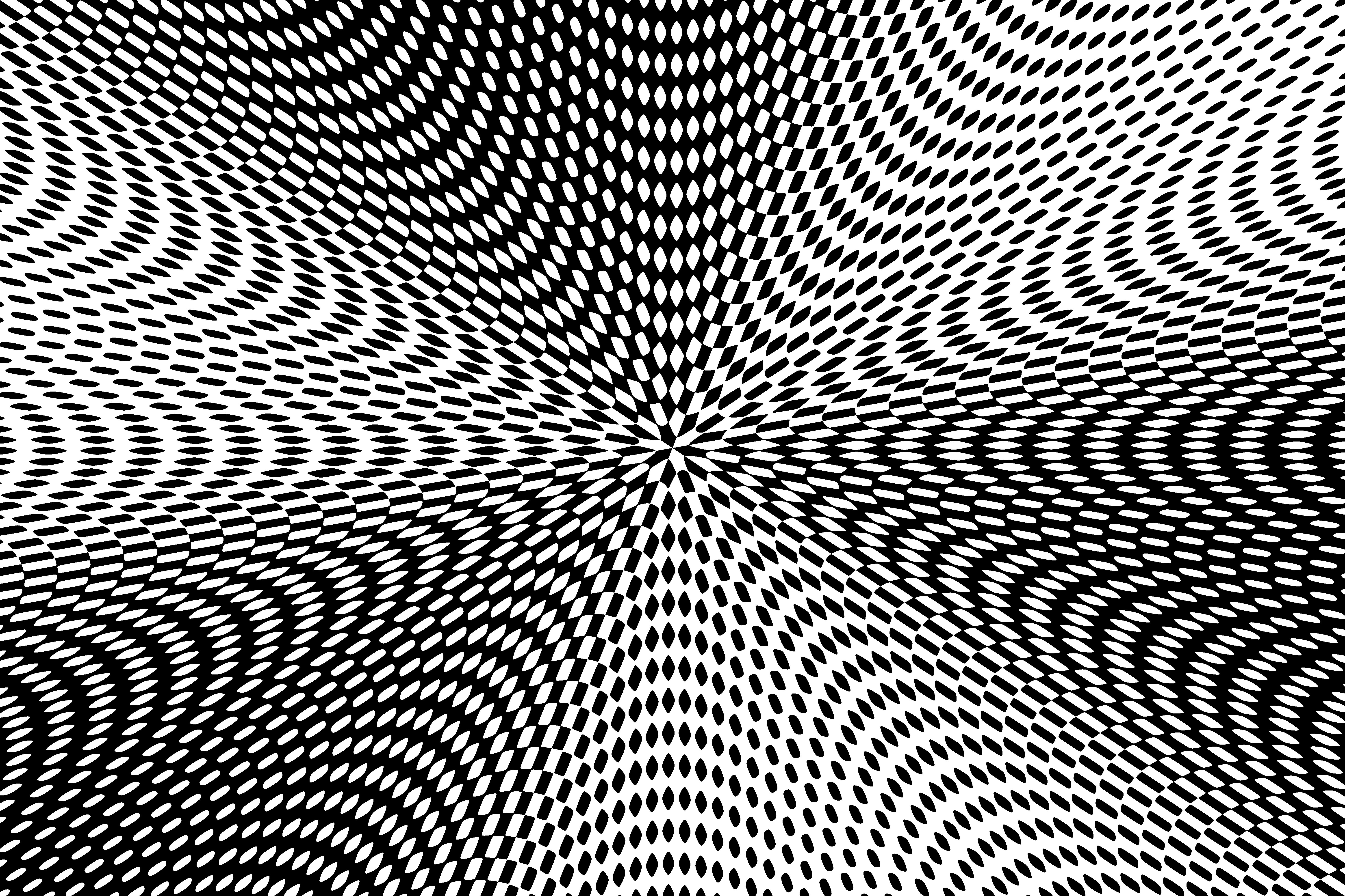 Abstract Black Amp White Digital Art Kaleidoscope 6000x4000