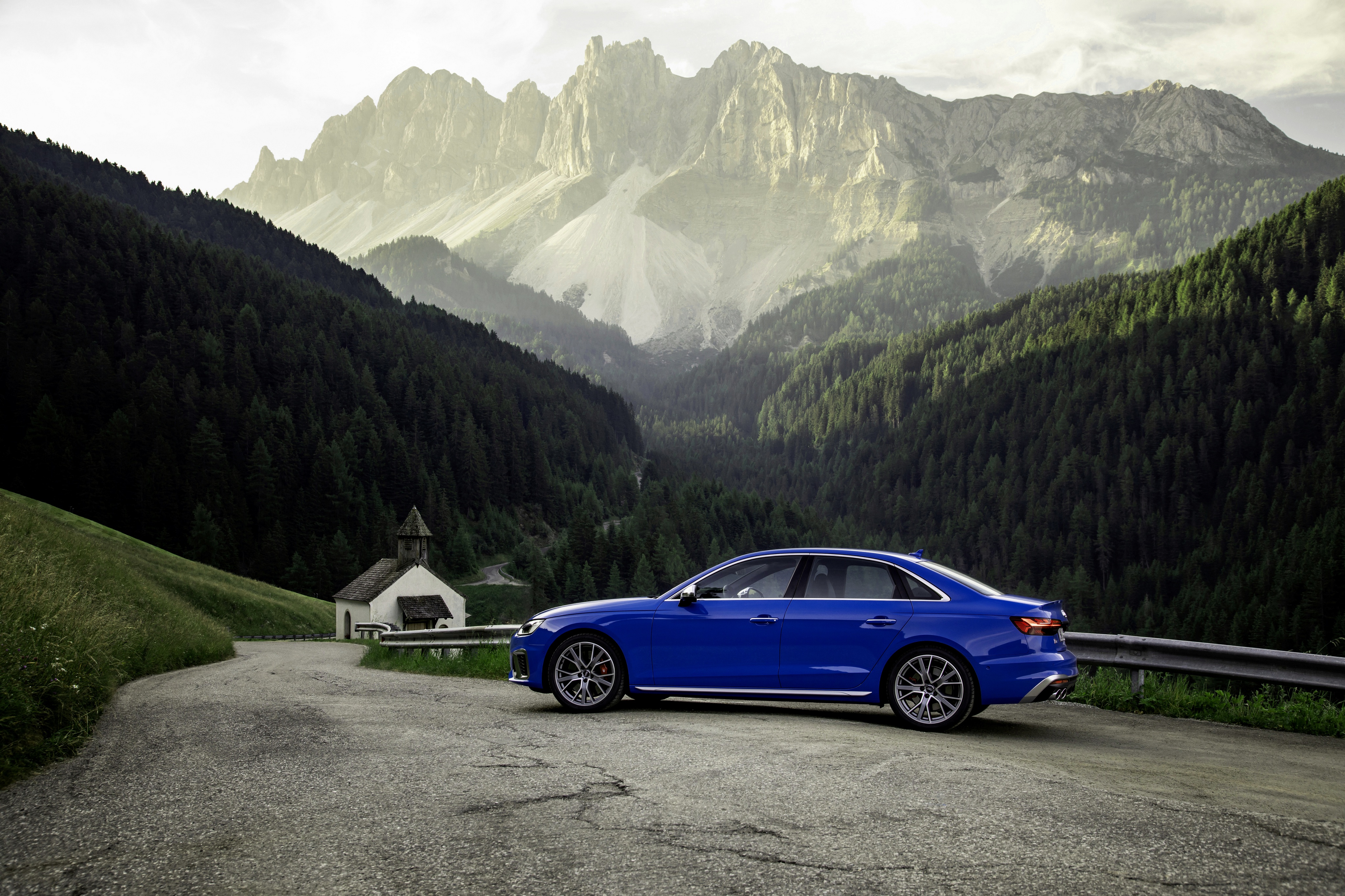 Audi Audi S4 Blue Car Car Compact Car Luxury Car Vehicle 4096x2730