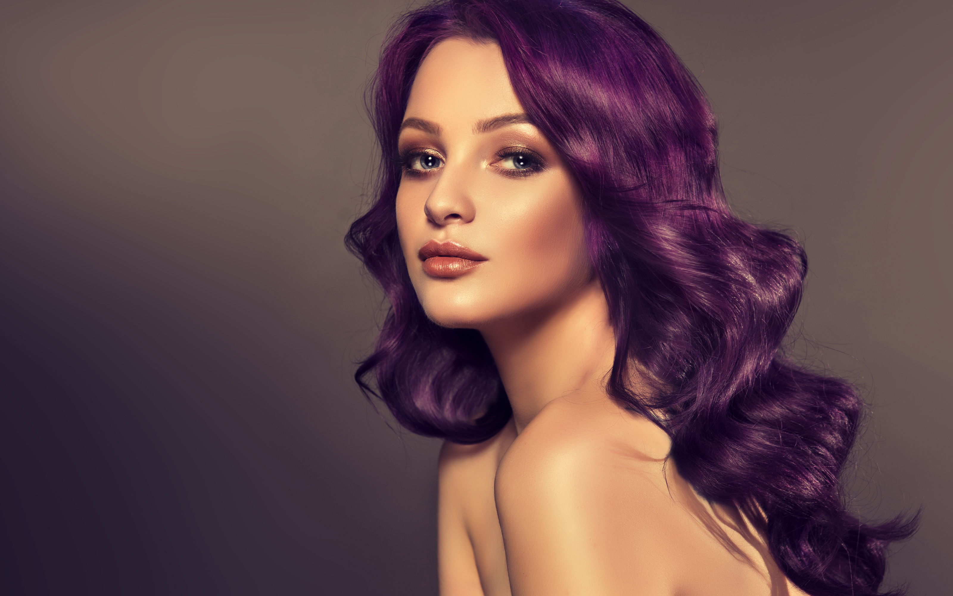 Girl Purple Hair Woman 3200x2000