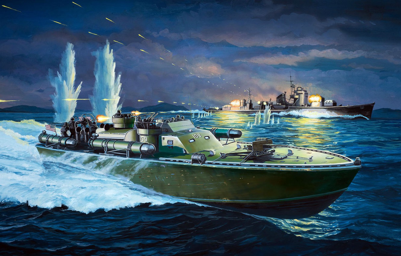 World War Ii Ship Military Vehicle Boat Artwork Military Vehicle War Battle 1332x850